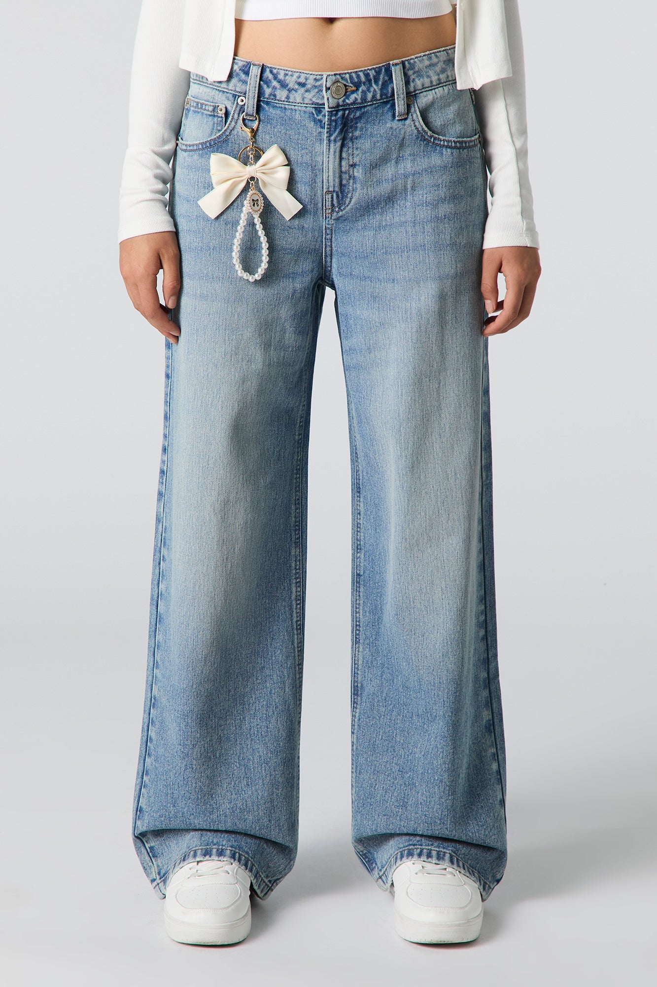 Low Rise Baggy Jean with Charm
