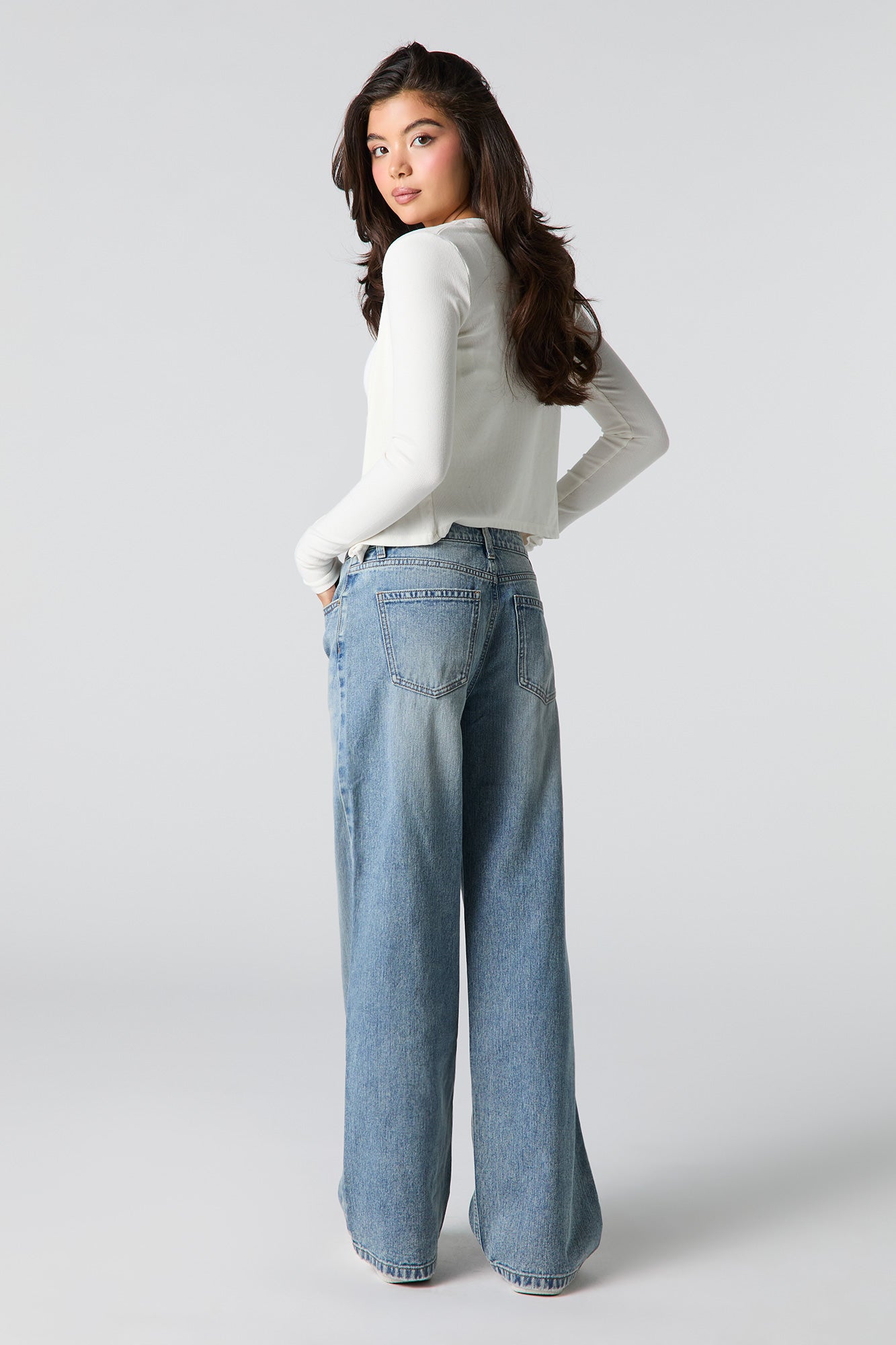 Low Rise Baggy Jean with Charm