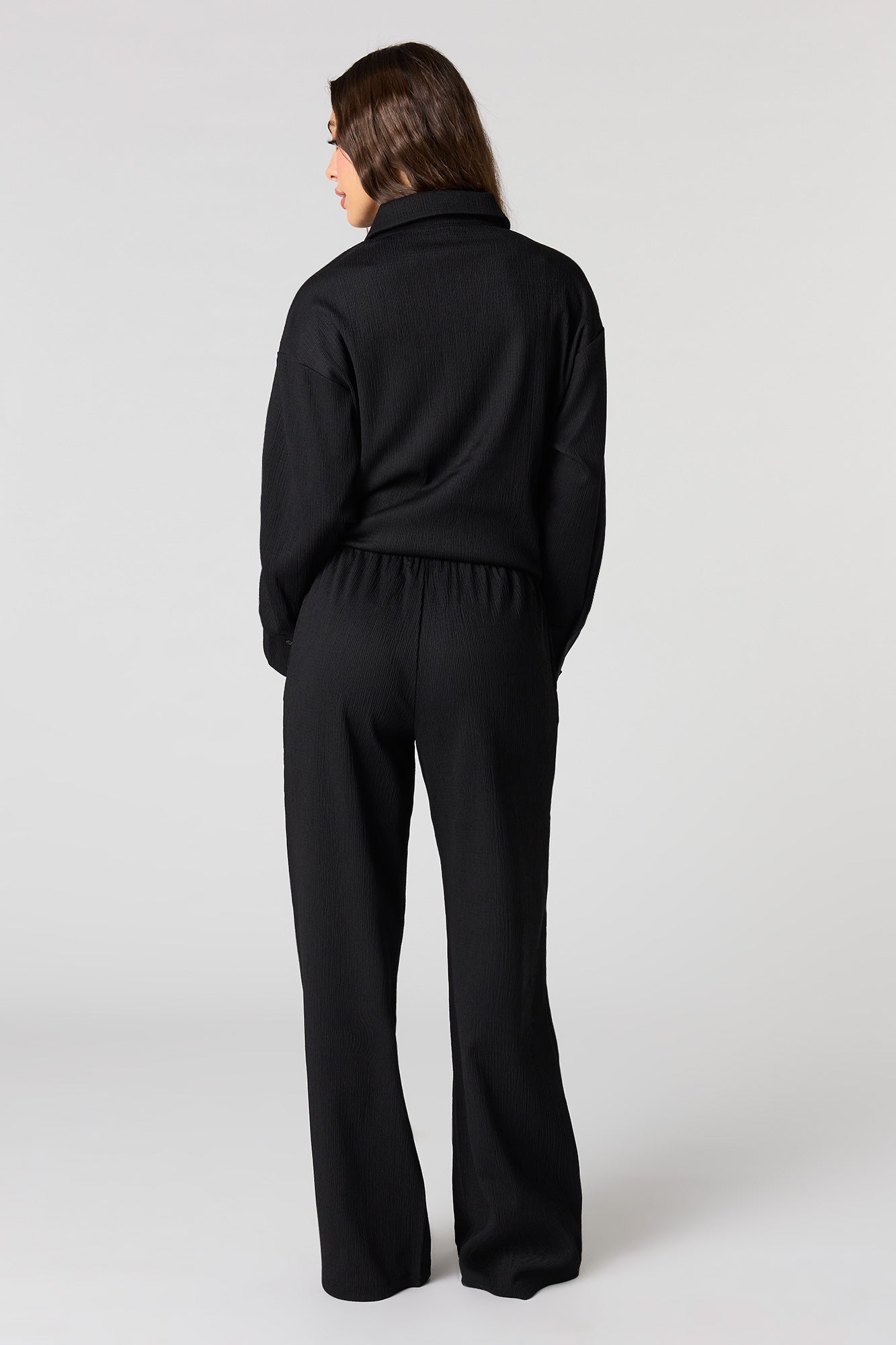 Textured Knit Wide Pant