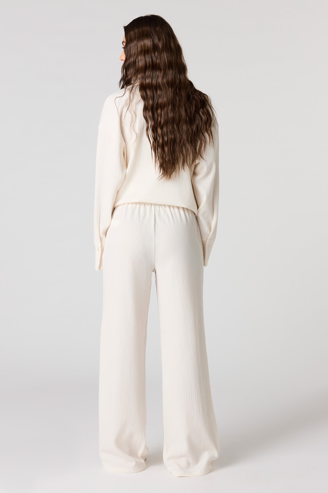 Textured Knit Wide Pant