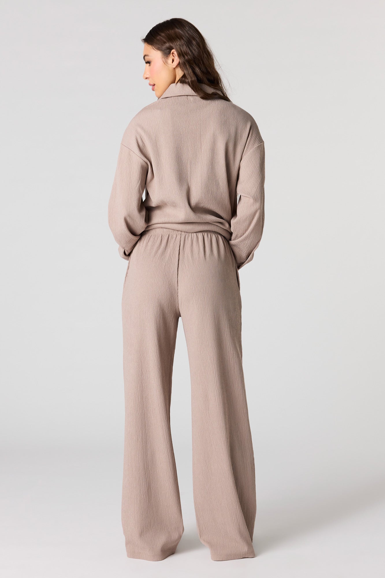 Textured Knit Wide Pant