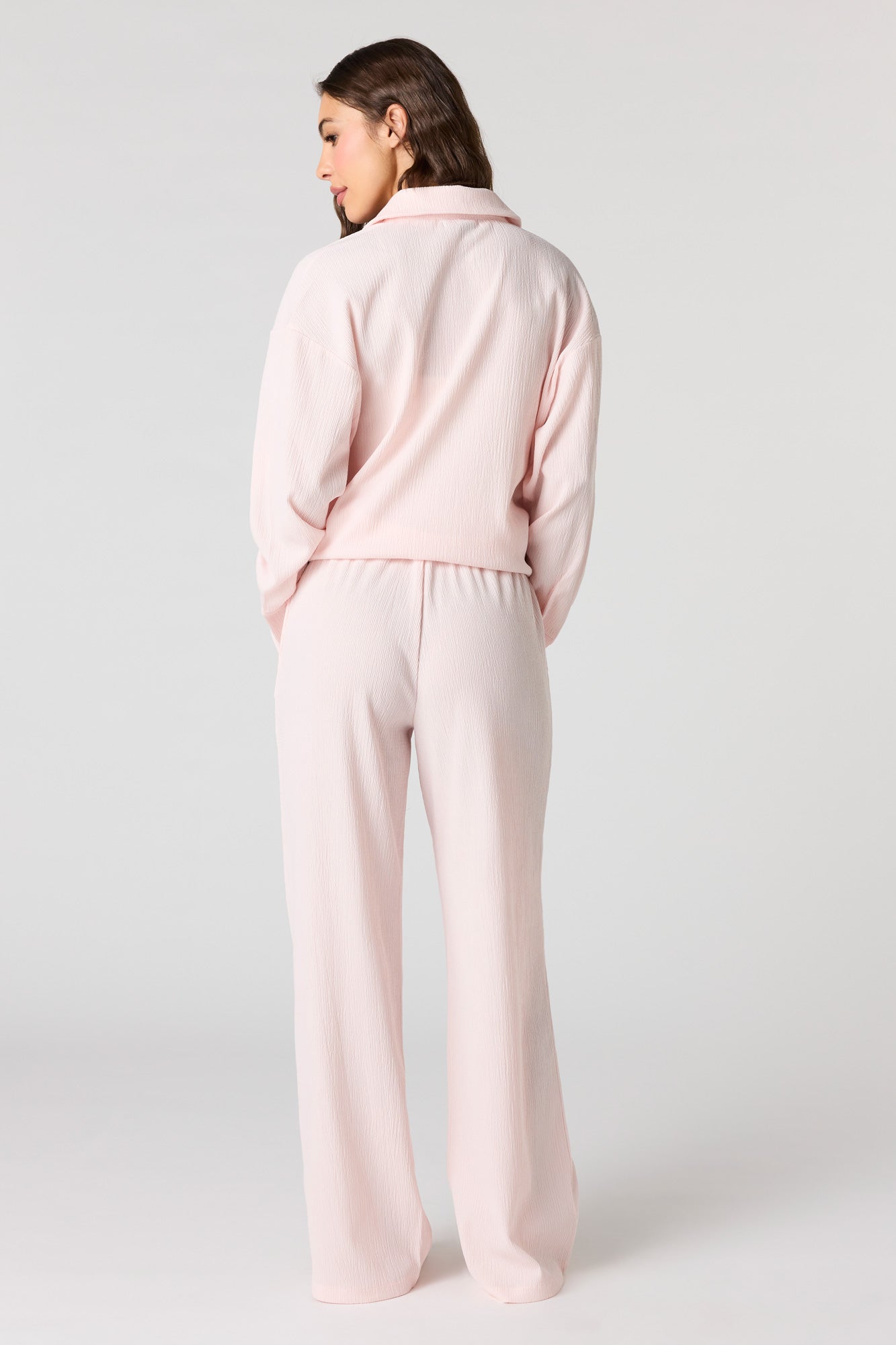 Textured Knit Wide Pant