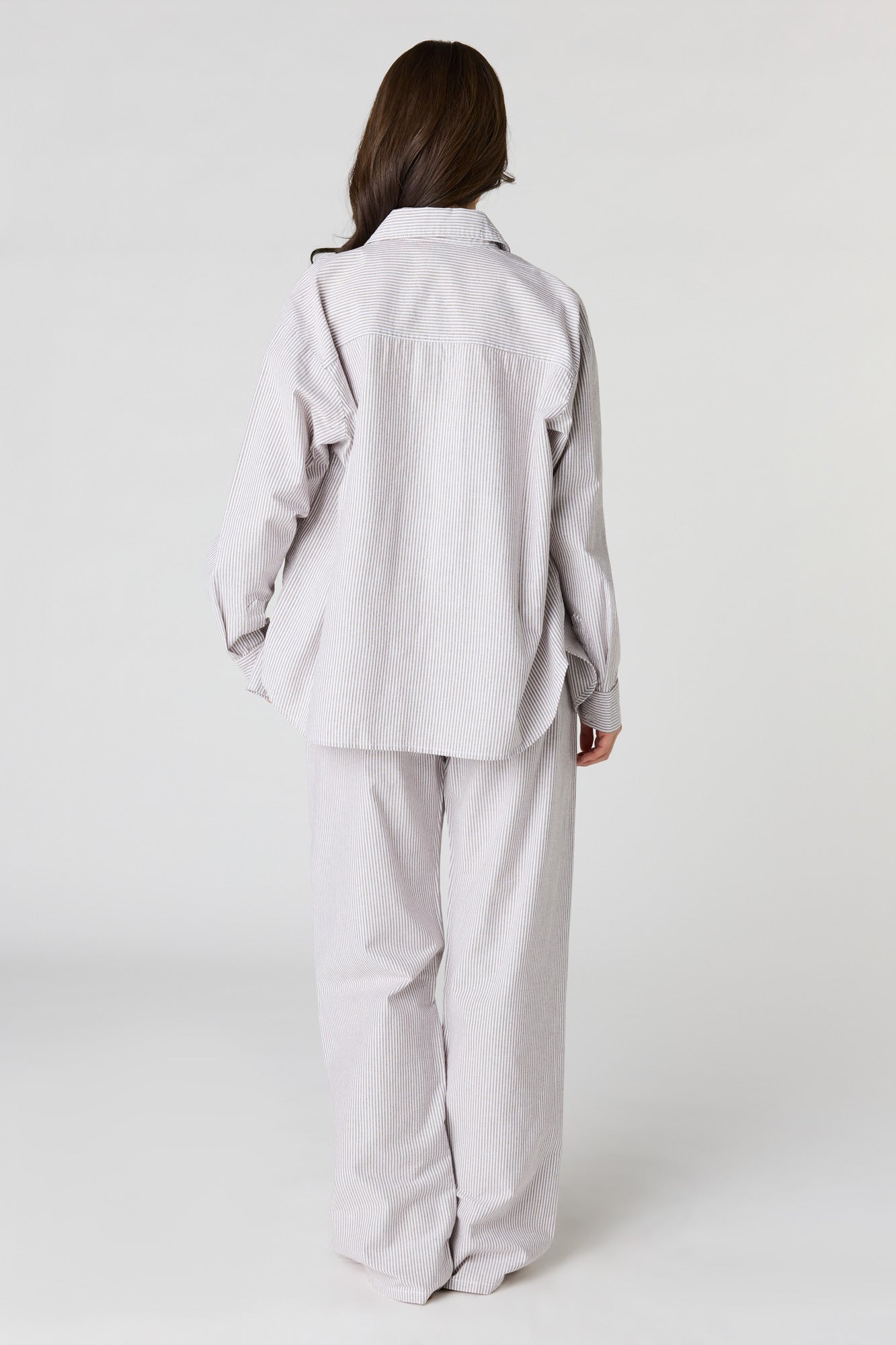 Pinstriped Wide Leg Pant