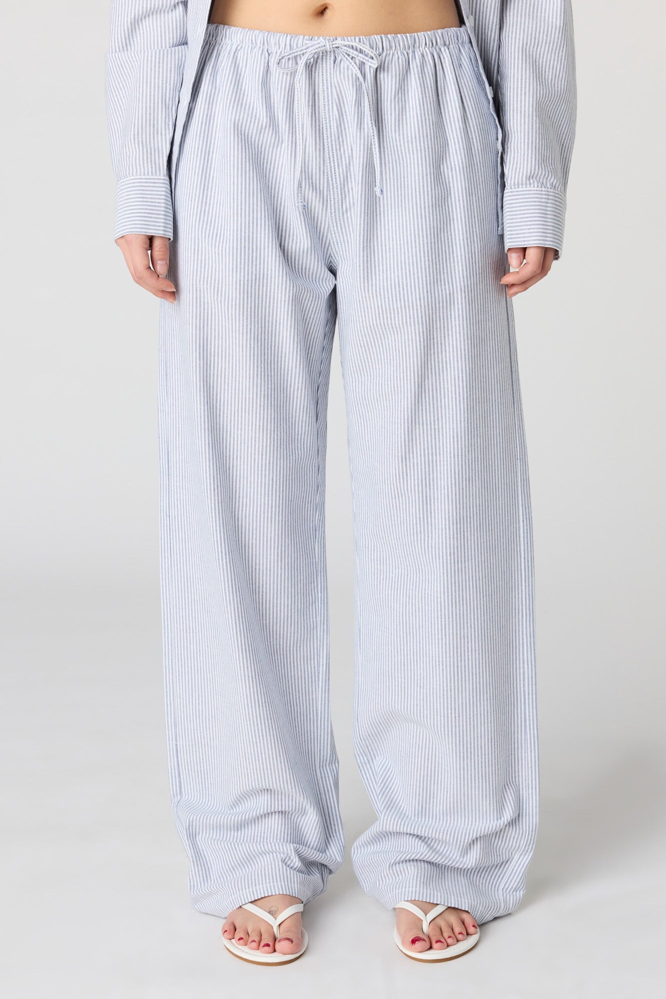 Pinstriped Wide Leg Pant