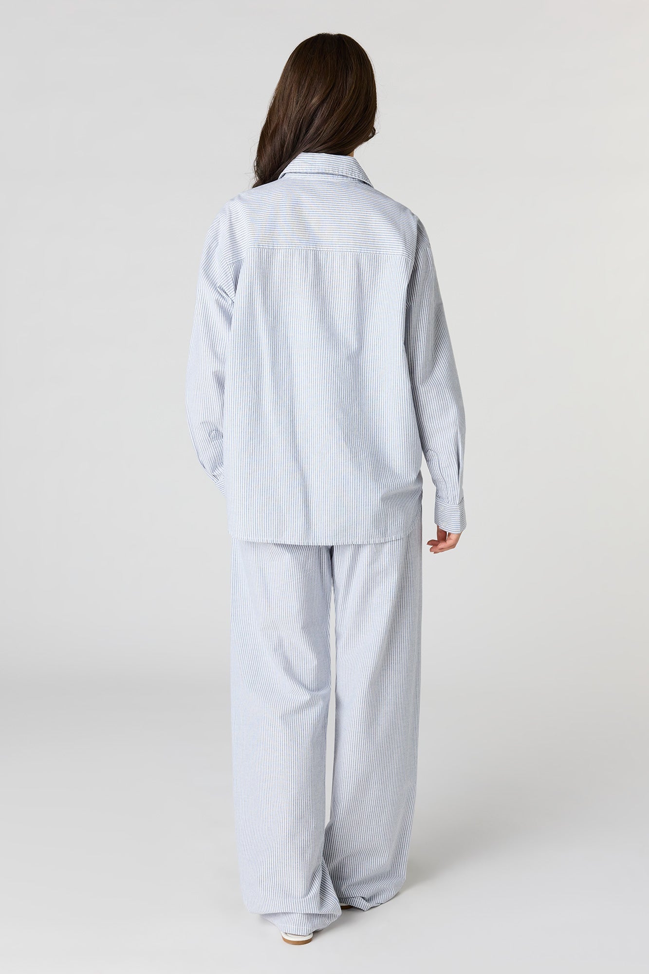 Pinstriped Wide Leg Pant