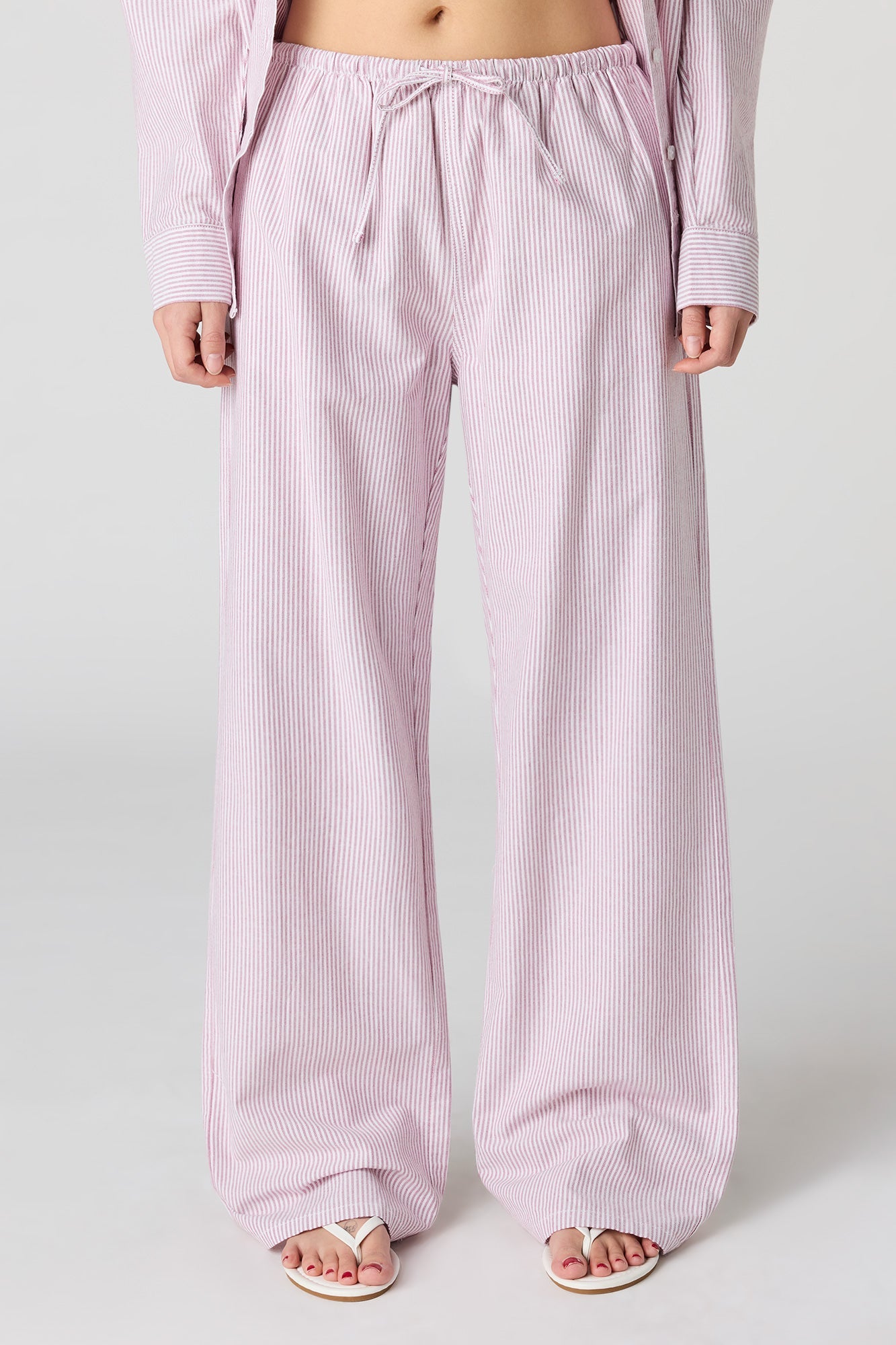 Pinstriped Wide Leg Pant