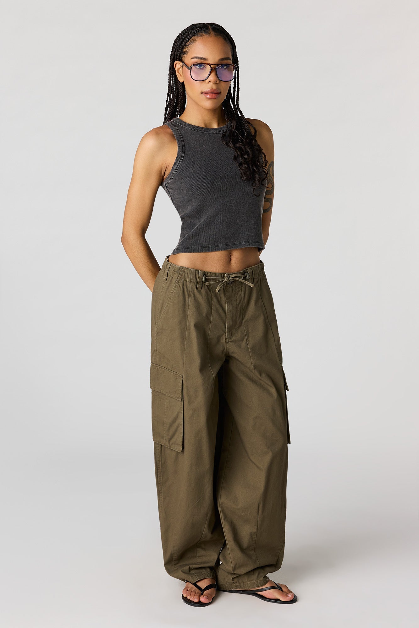 Low Rise Barrel Cargo Pant
