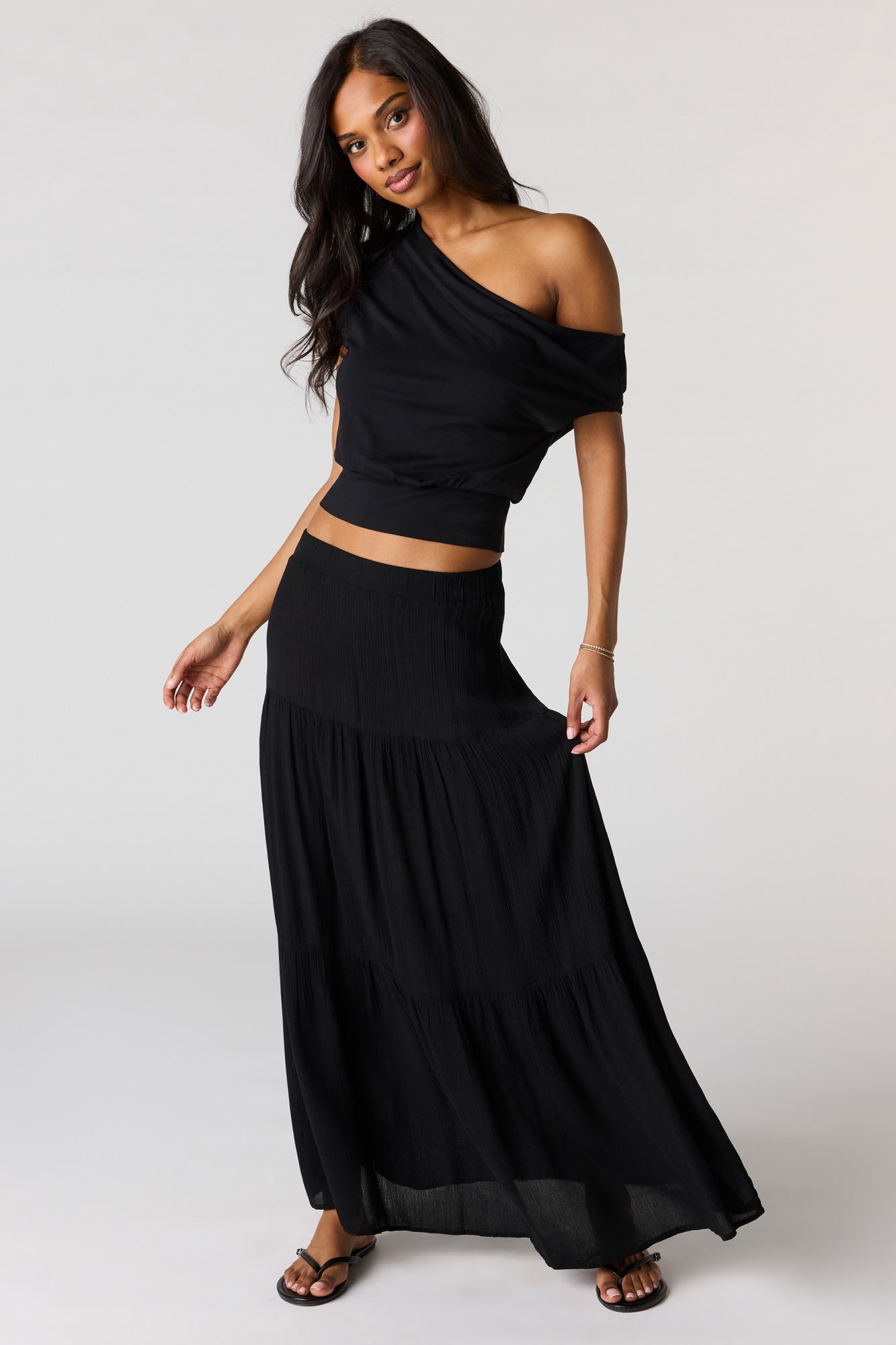 Tiered Maxi Skirt