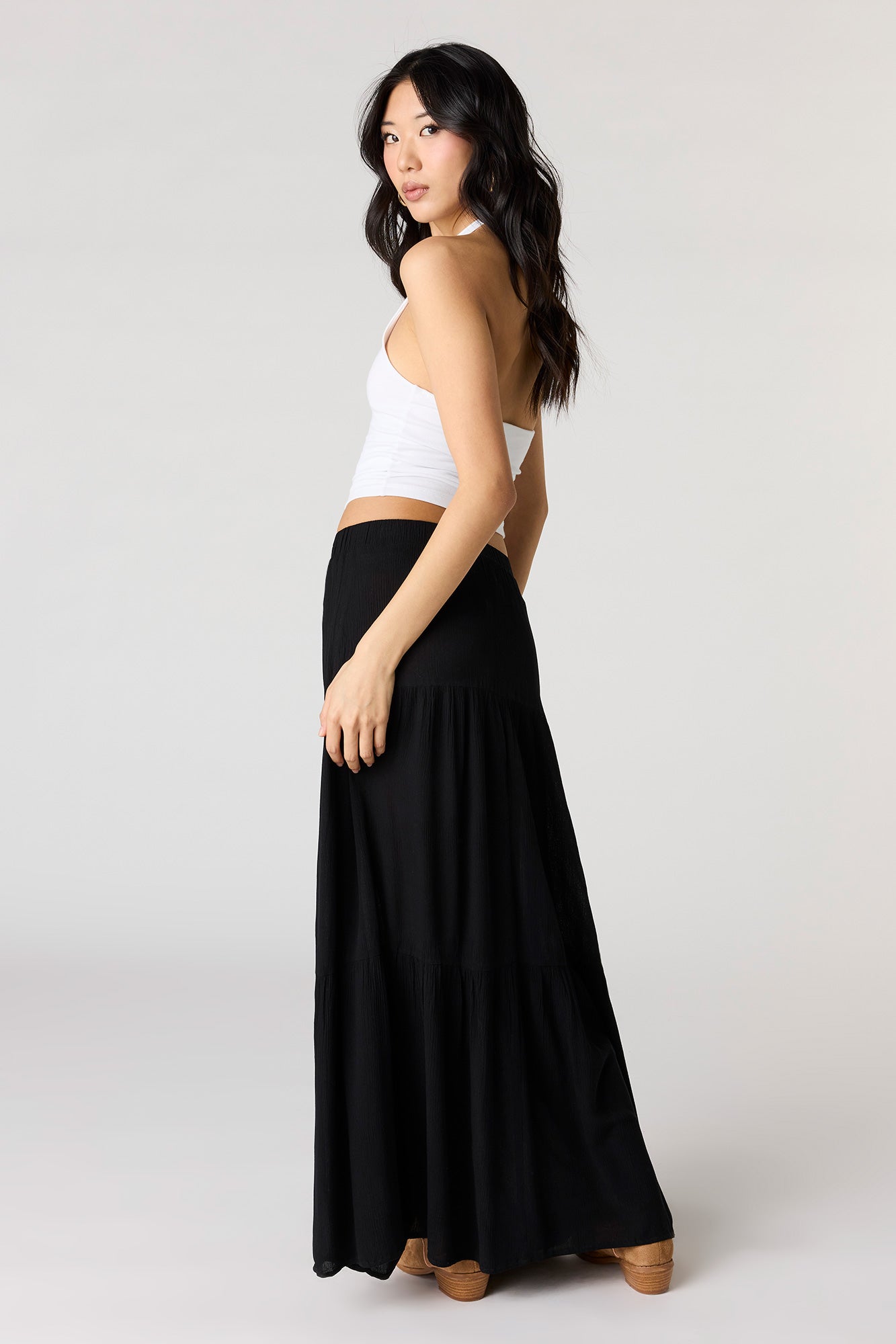 Tiered Maxi Skirt