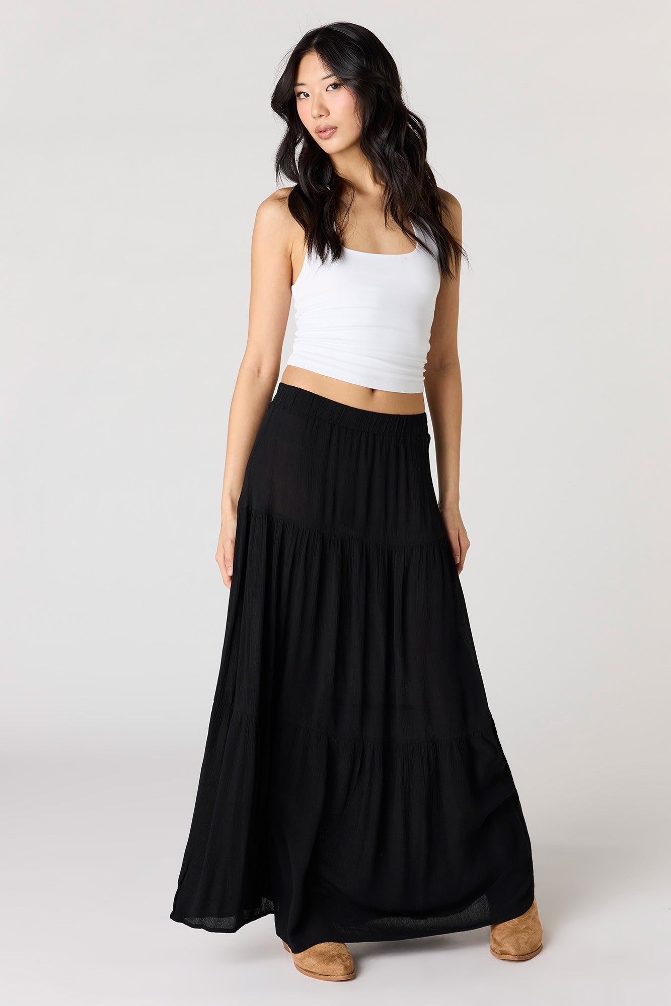 Tiered Maxi Skirt