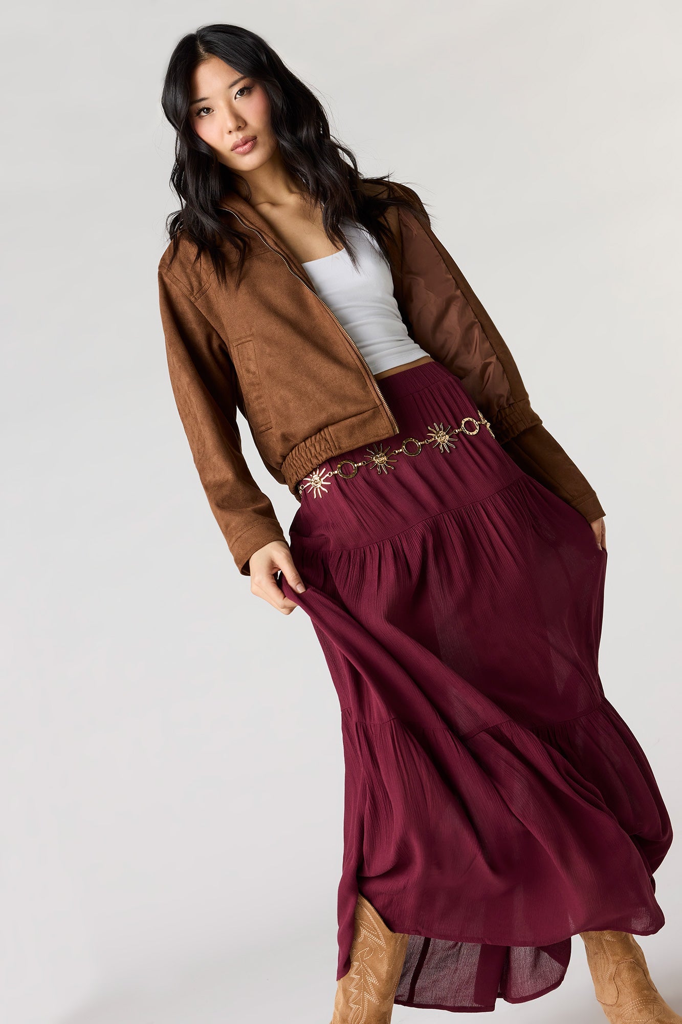 Tiered Maxi Skirt