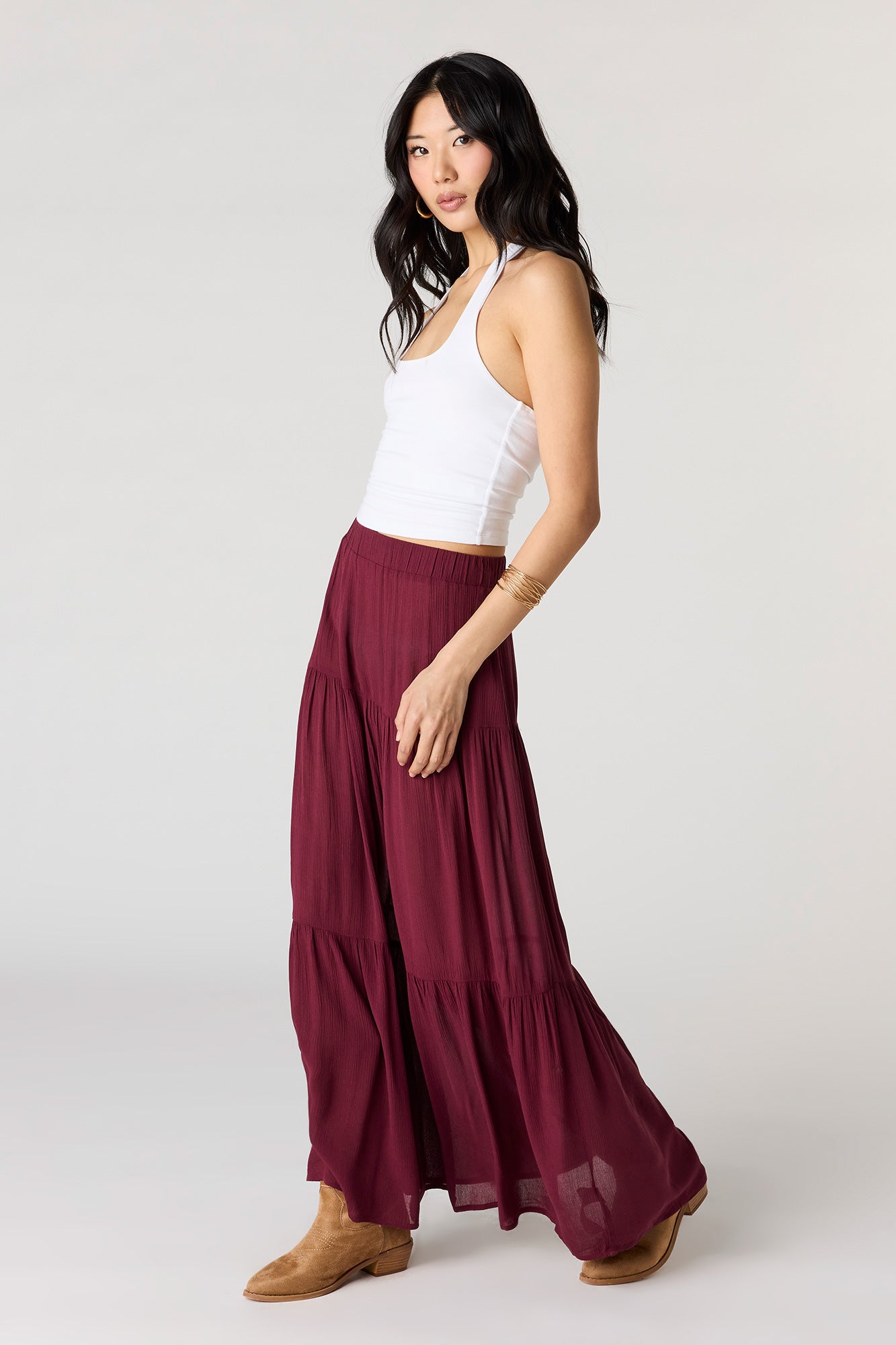Tiered Maxi Skirt