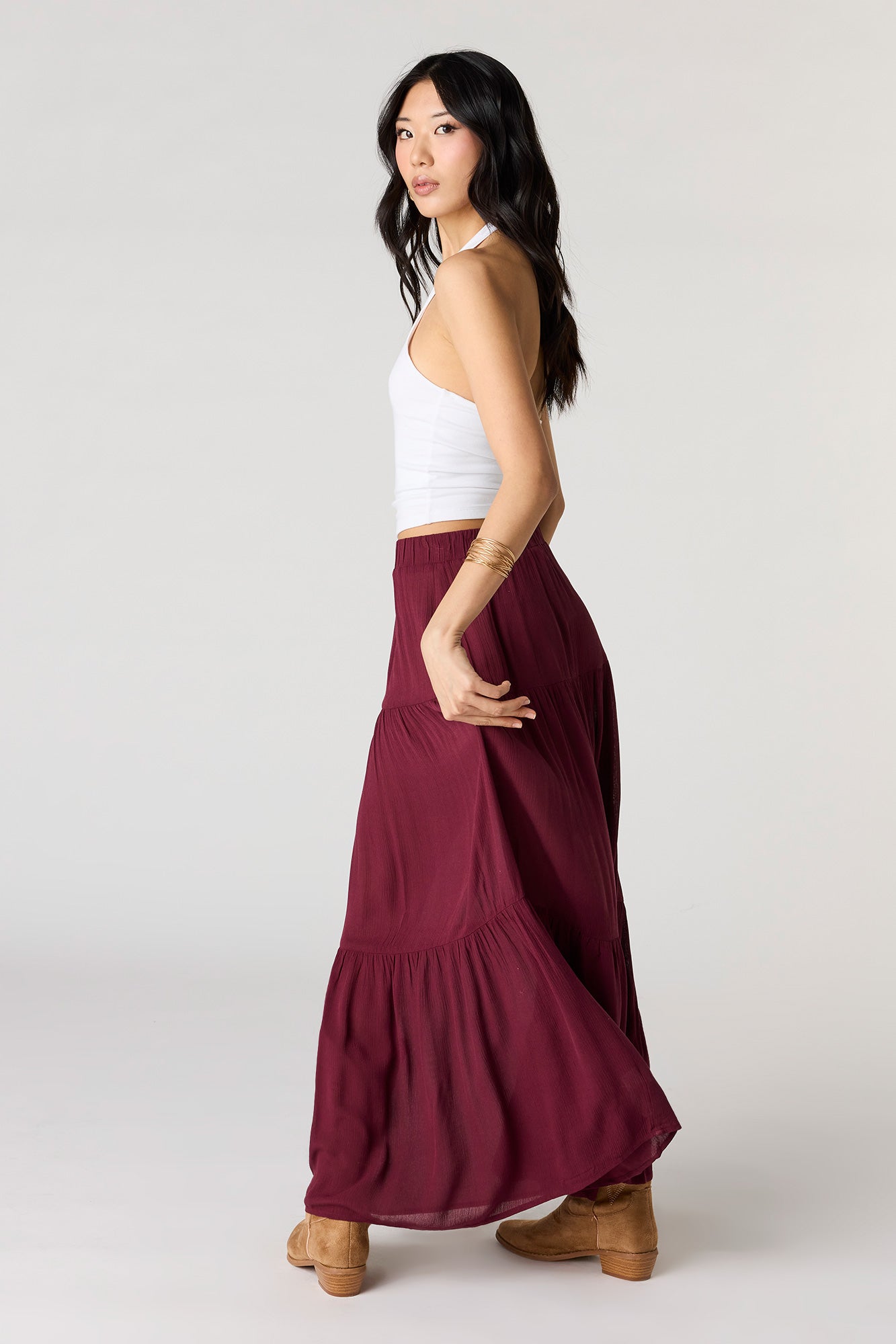 Tiered Maxi Skirt