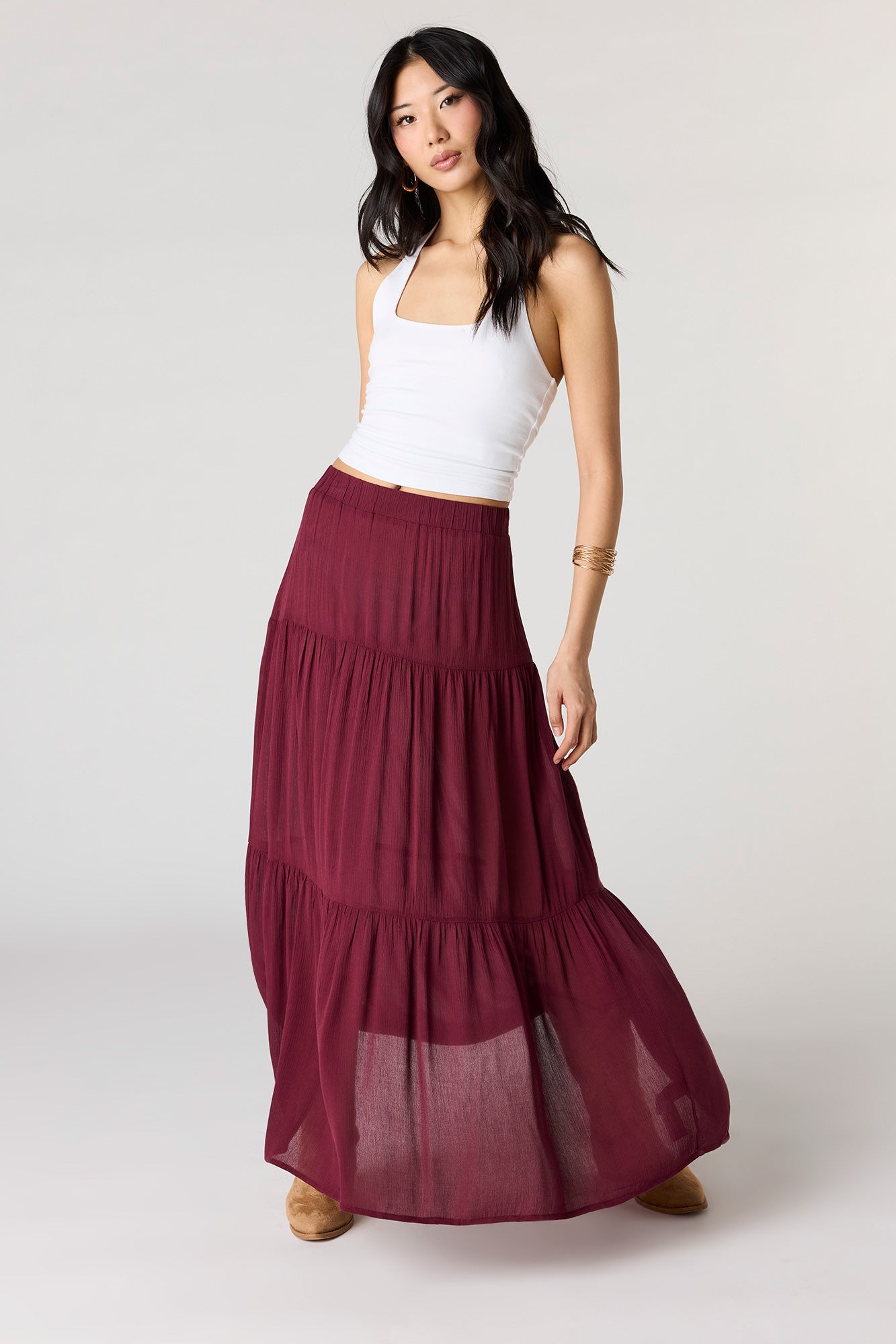 Tiered Maxi Skirt