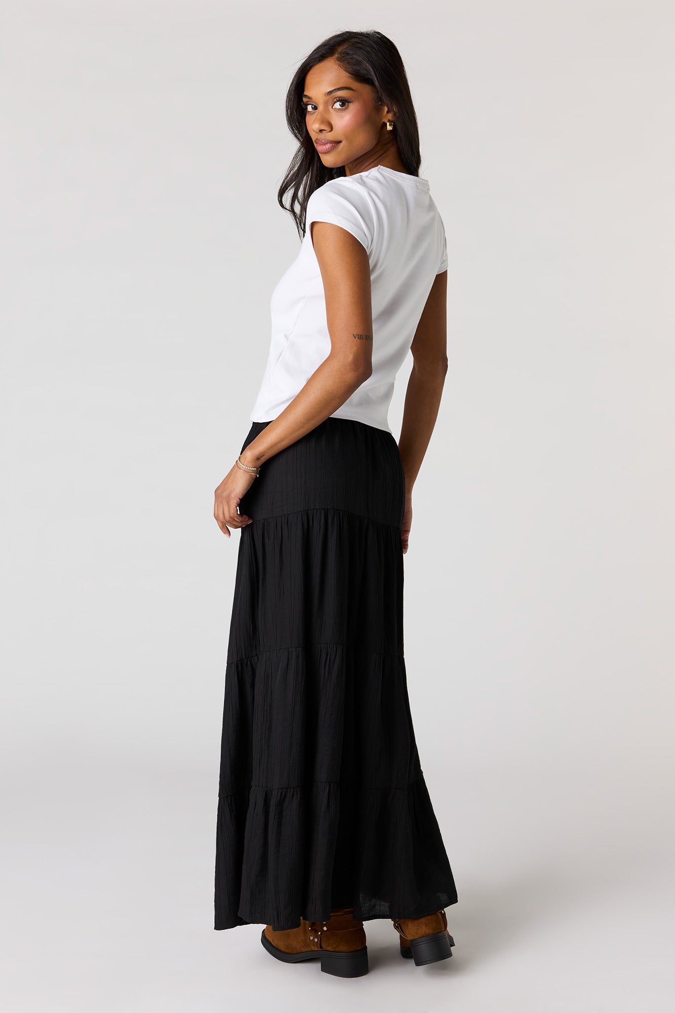 Crinkle Maxi Skirt