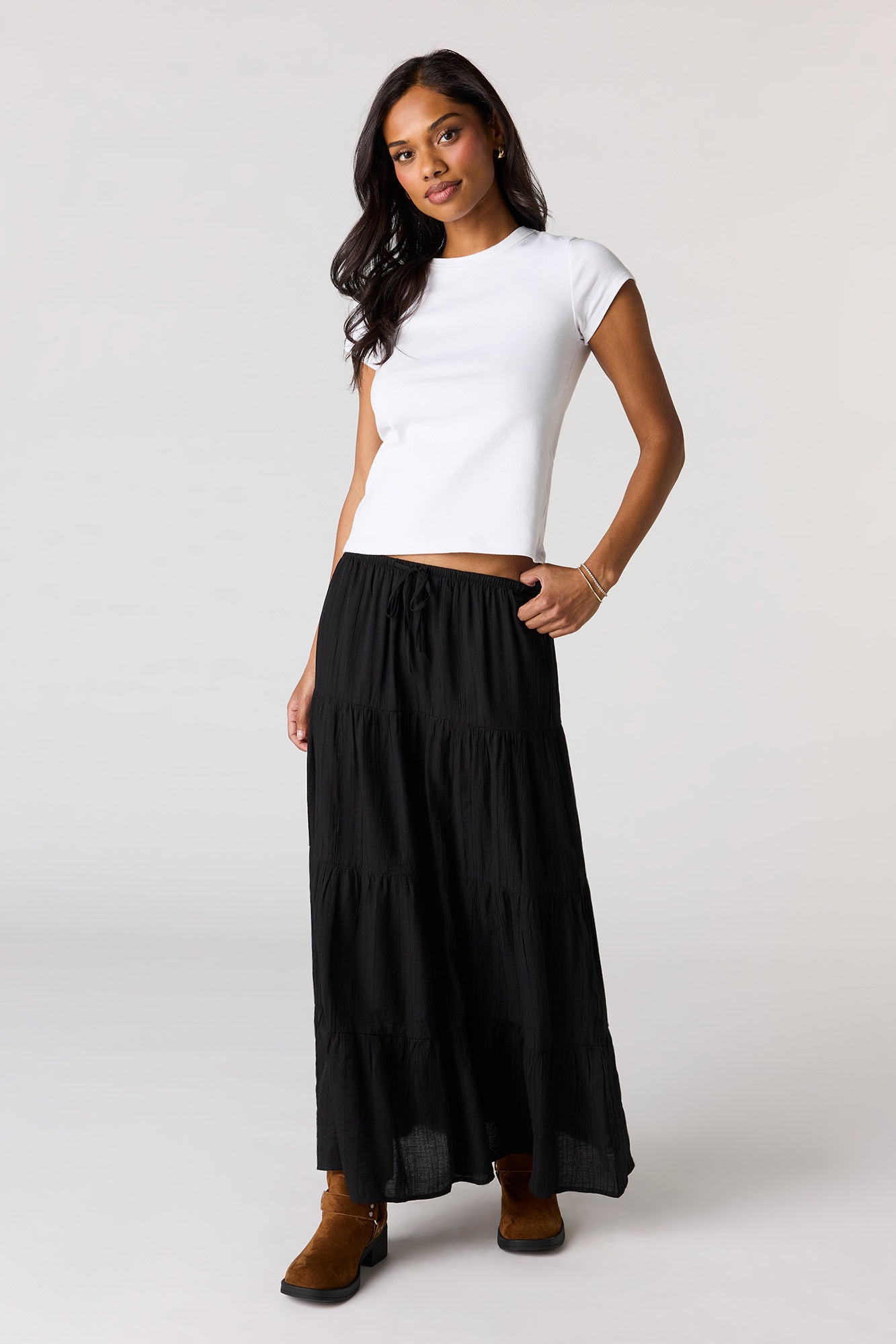Crinkle Maxi Skirt
