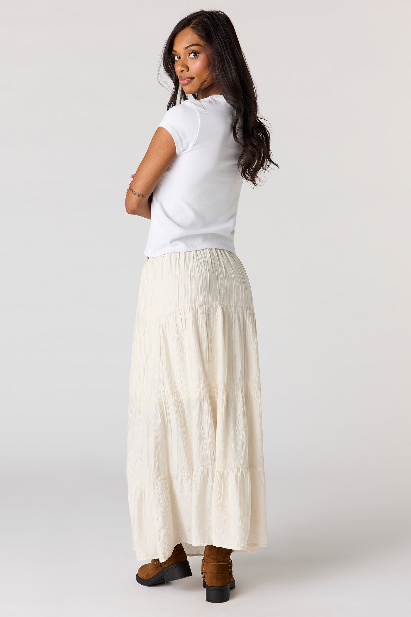 Crinkle Maxi Skirt