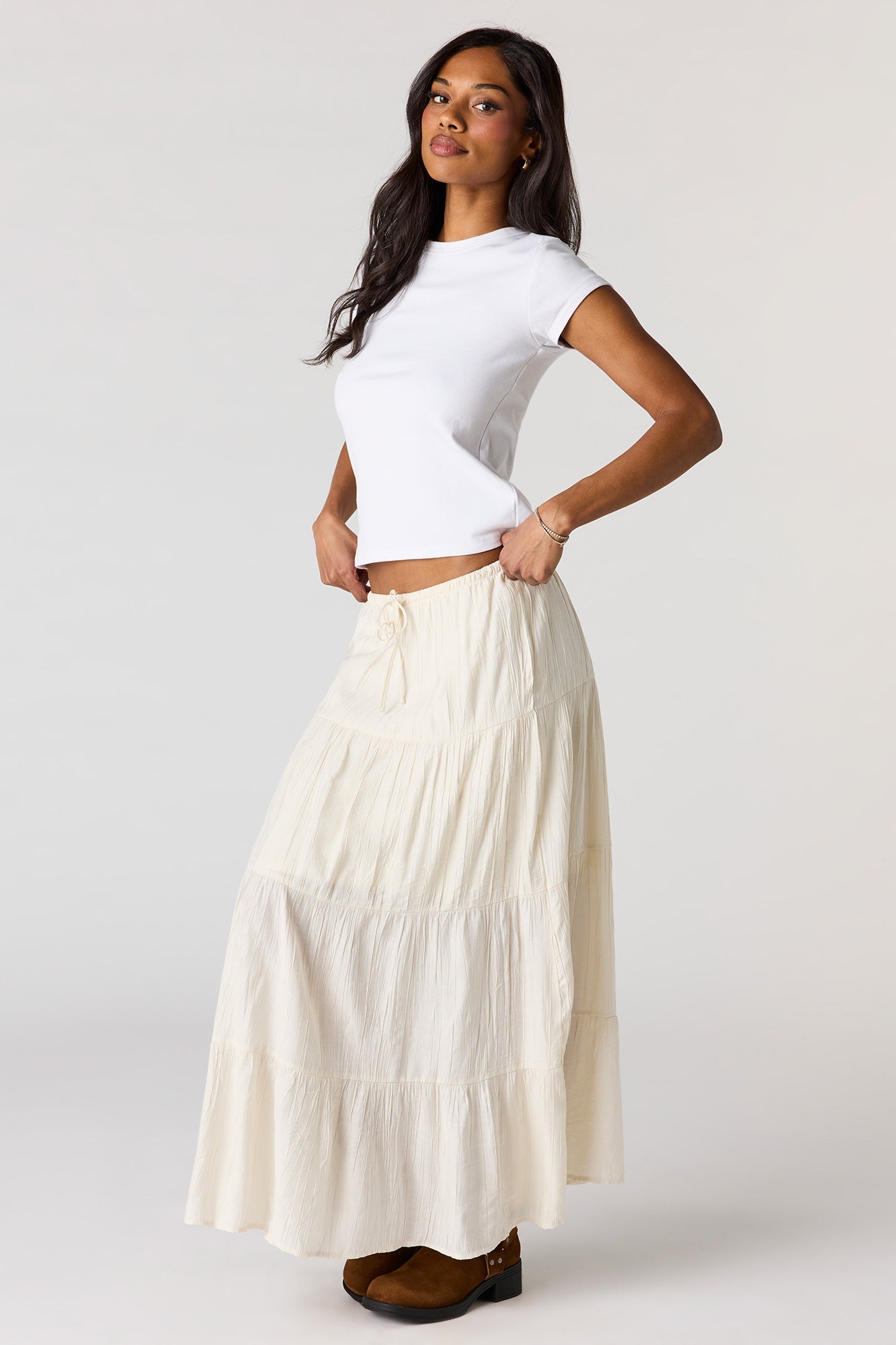Crinkle Maxi Skirt