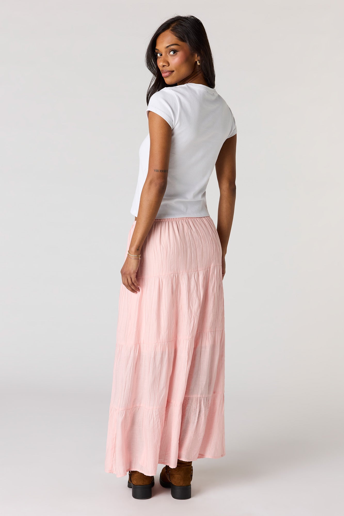 Crinkle Maxi Skirt