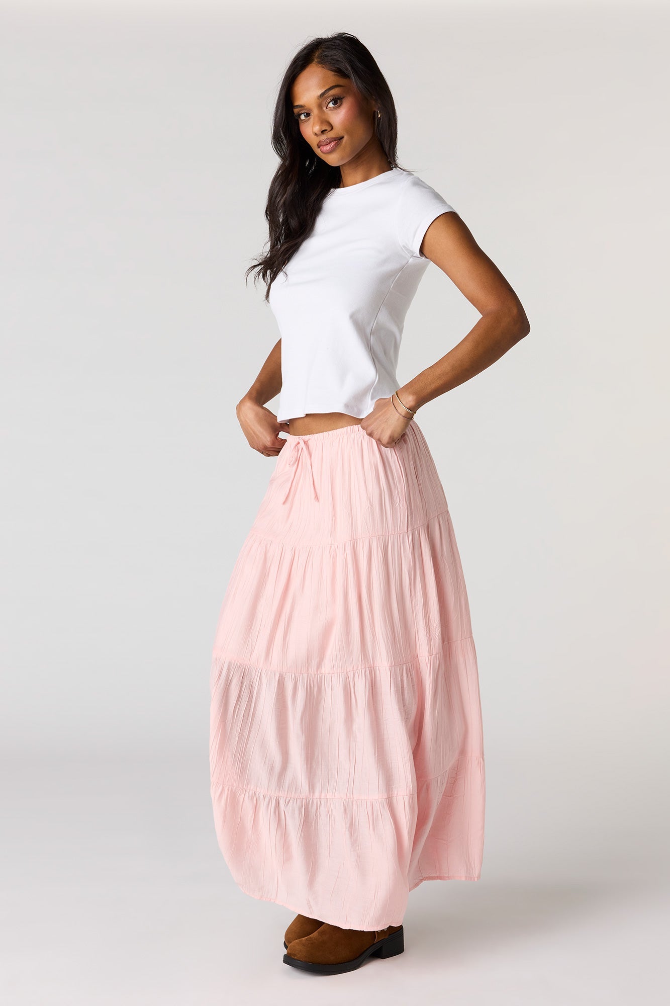 Crinkle Maxi Skirt
