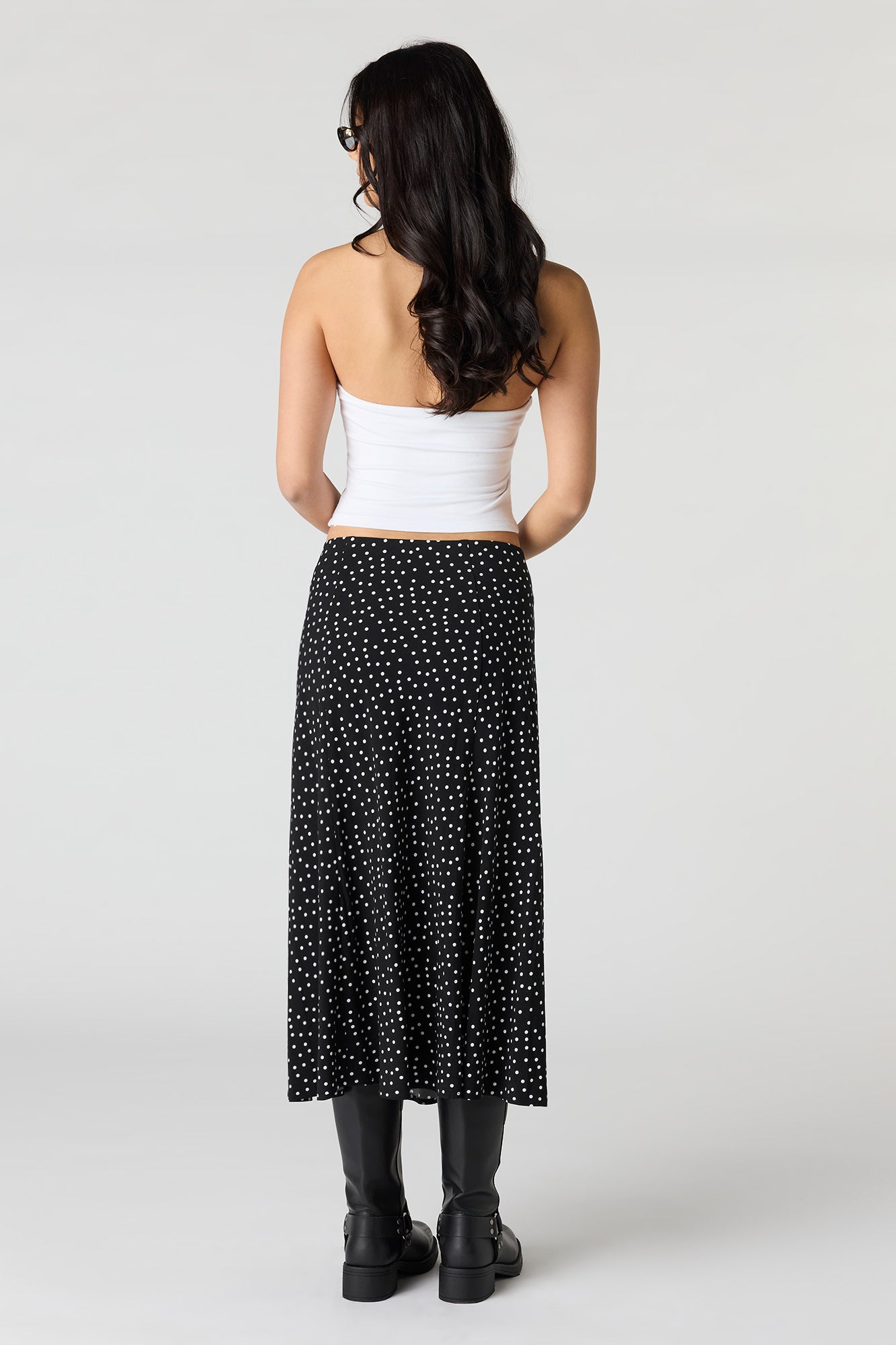 Floral Slit Midi Skirt