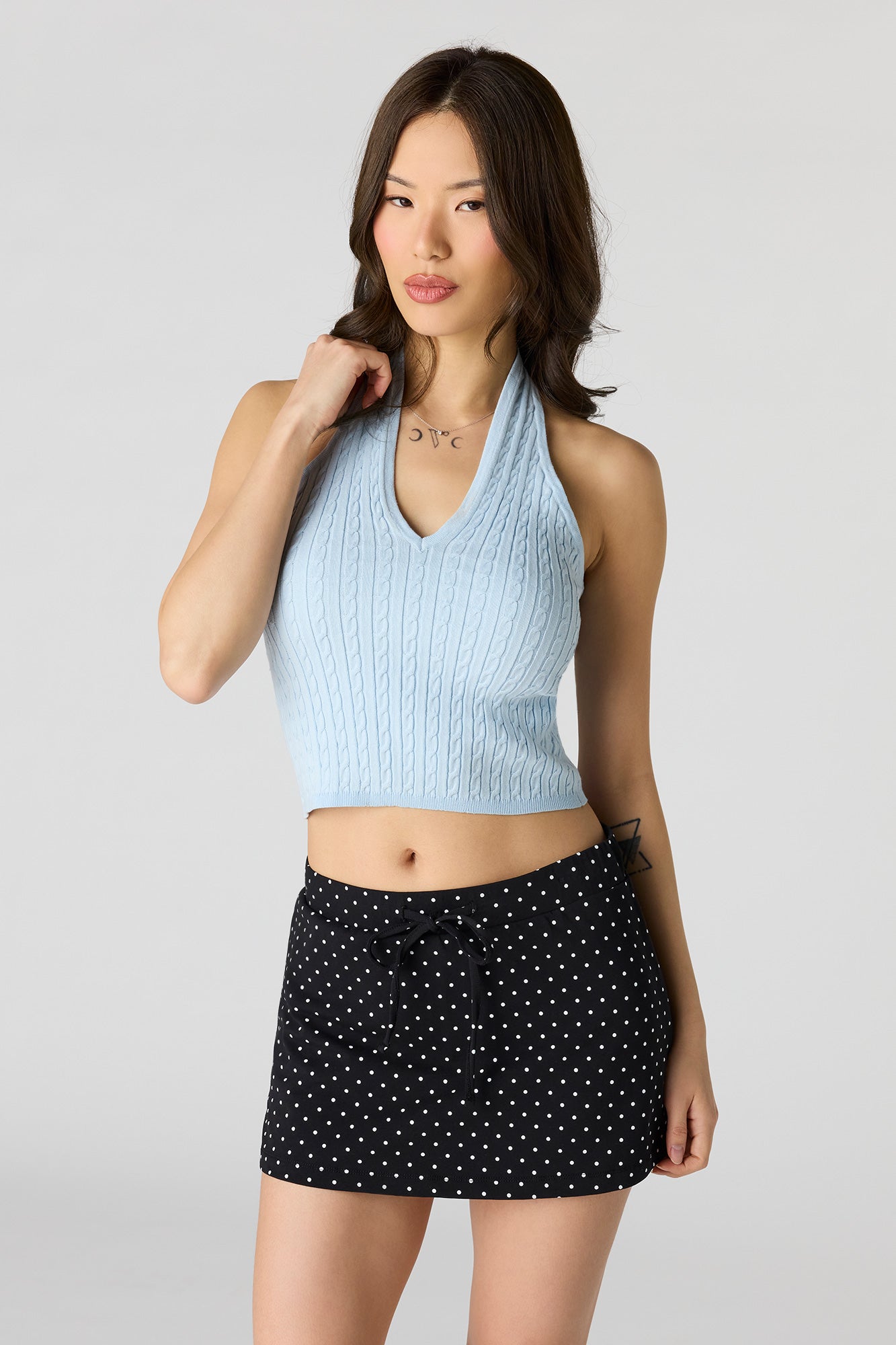 Drawstring Mini Skort