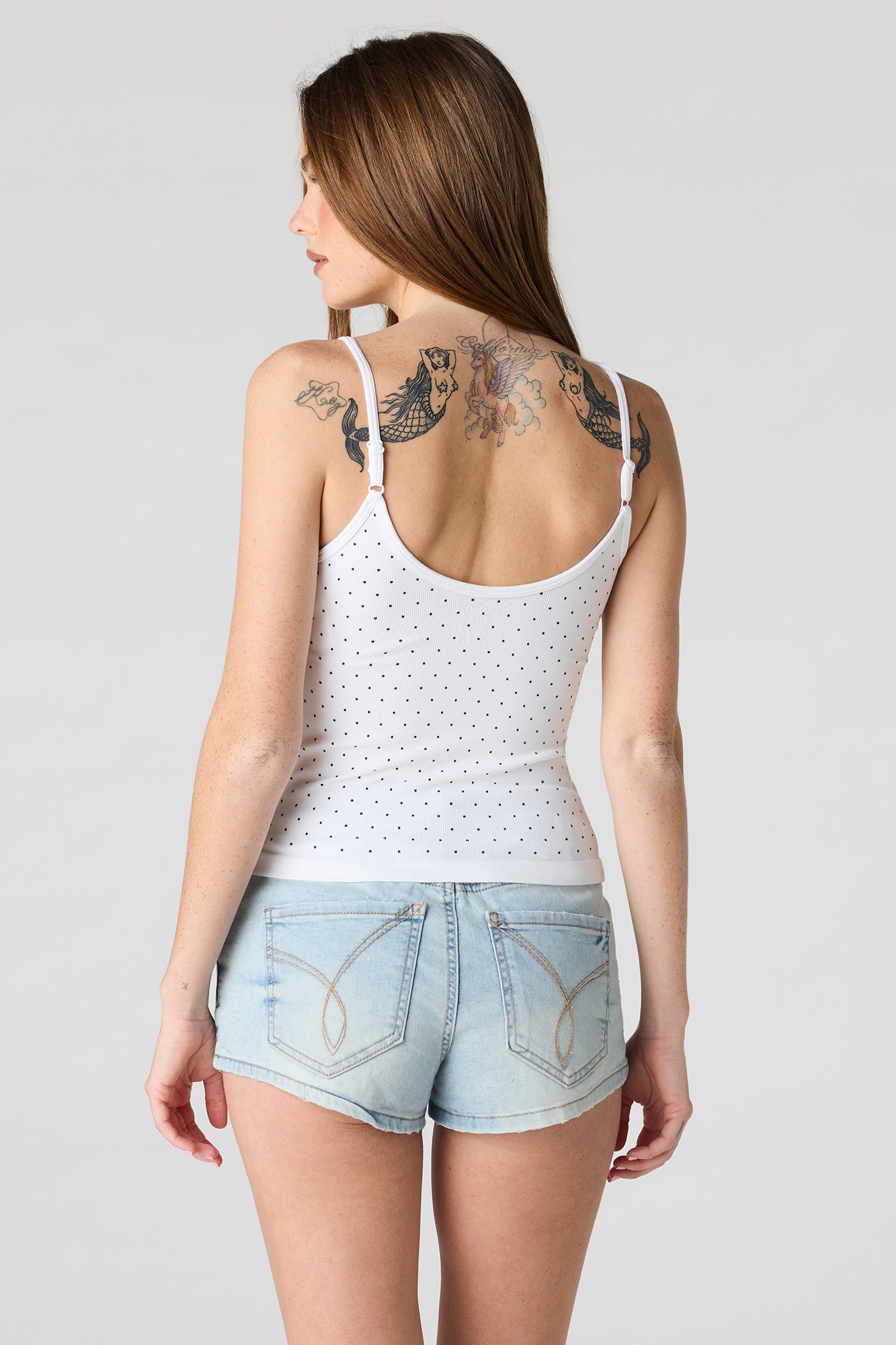 South Beach Stretch Low Rise Light Denim Shortie