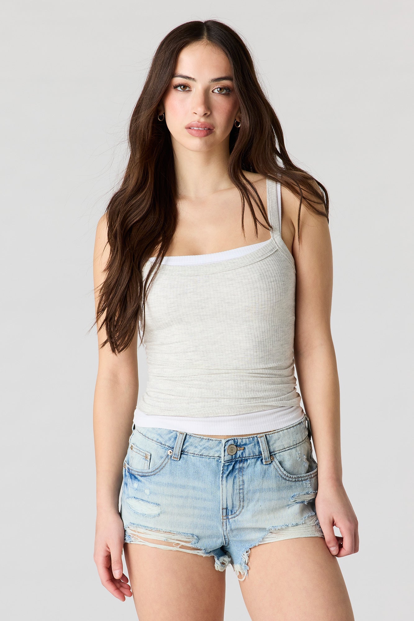 Chelsea High Rise Ripped Medium Short