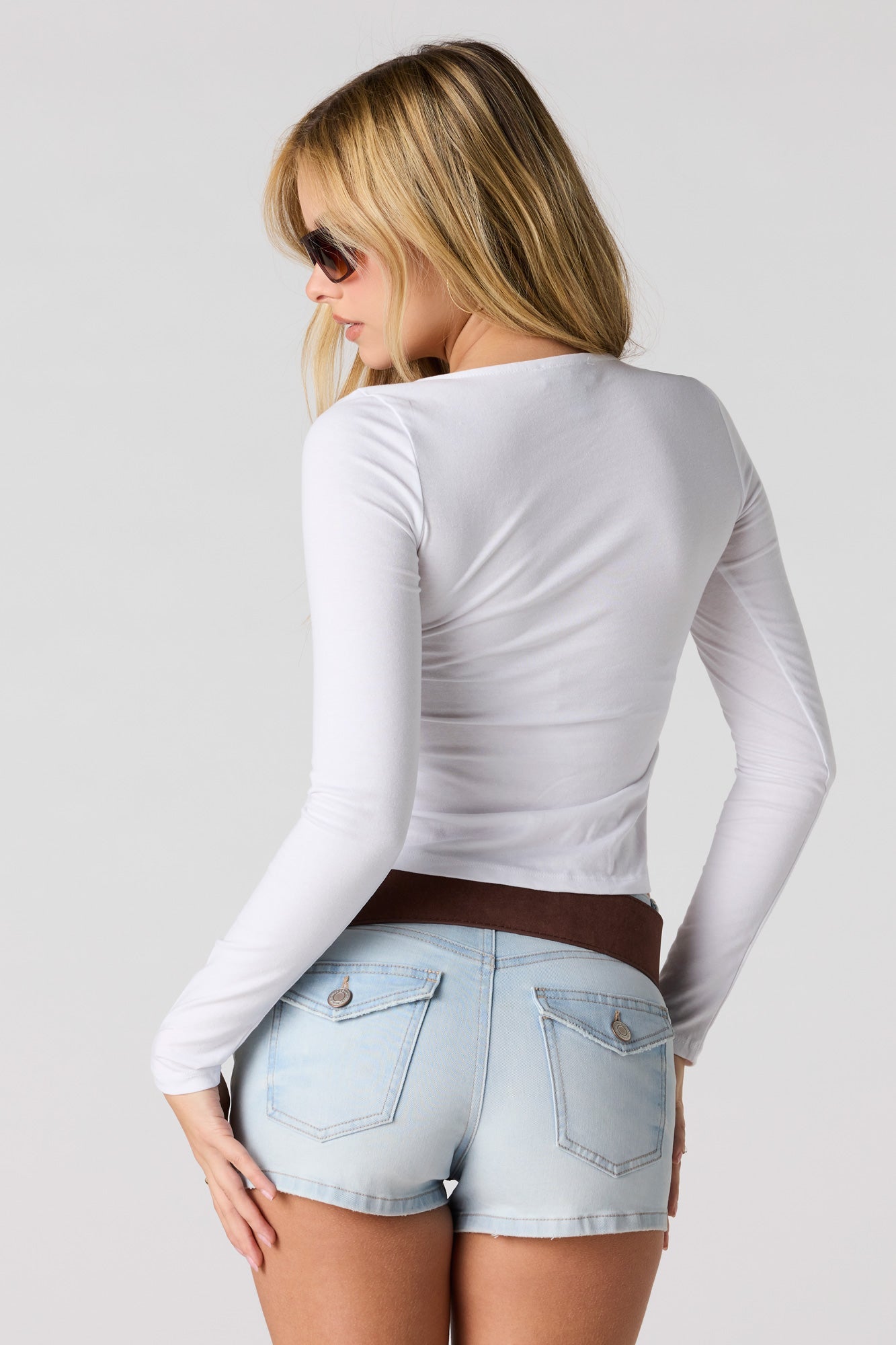 Havana Mid Rise Push-Up Light Denim Short