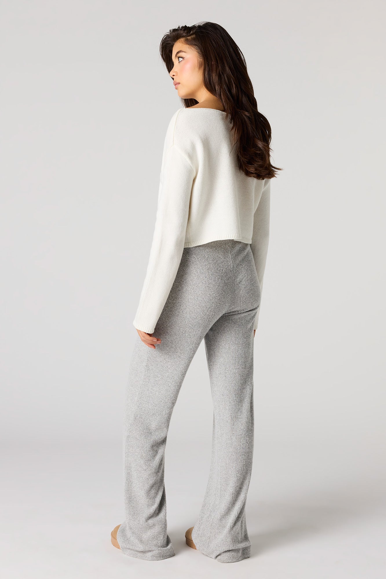 Ribbed Wide Leg Pant
