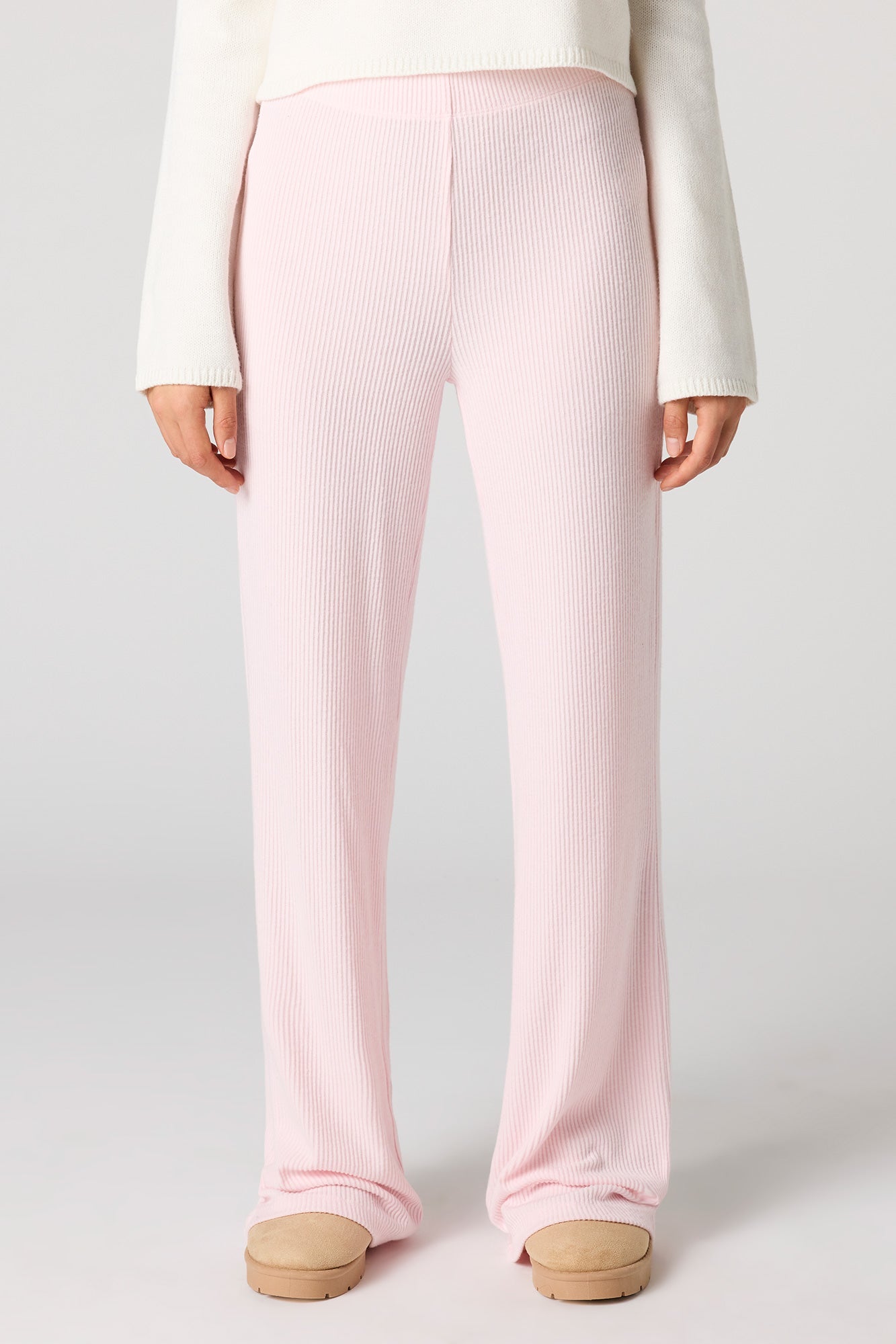 Ribbed Wide Leg Pant