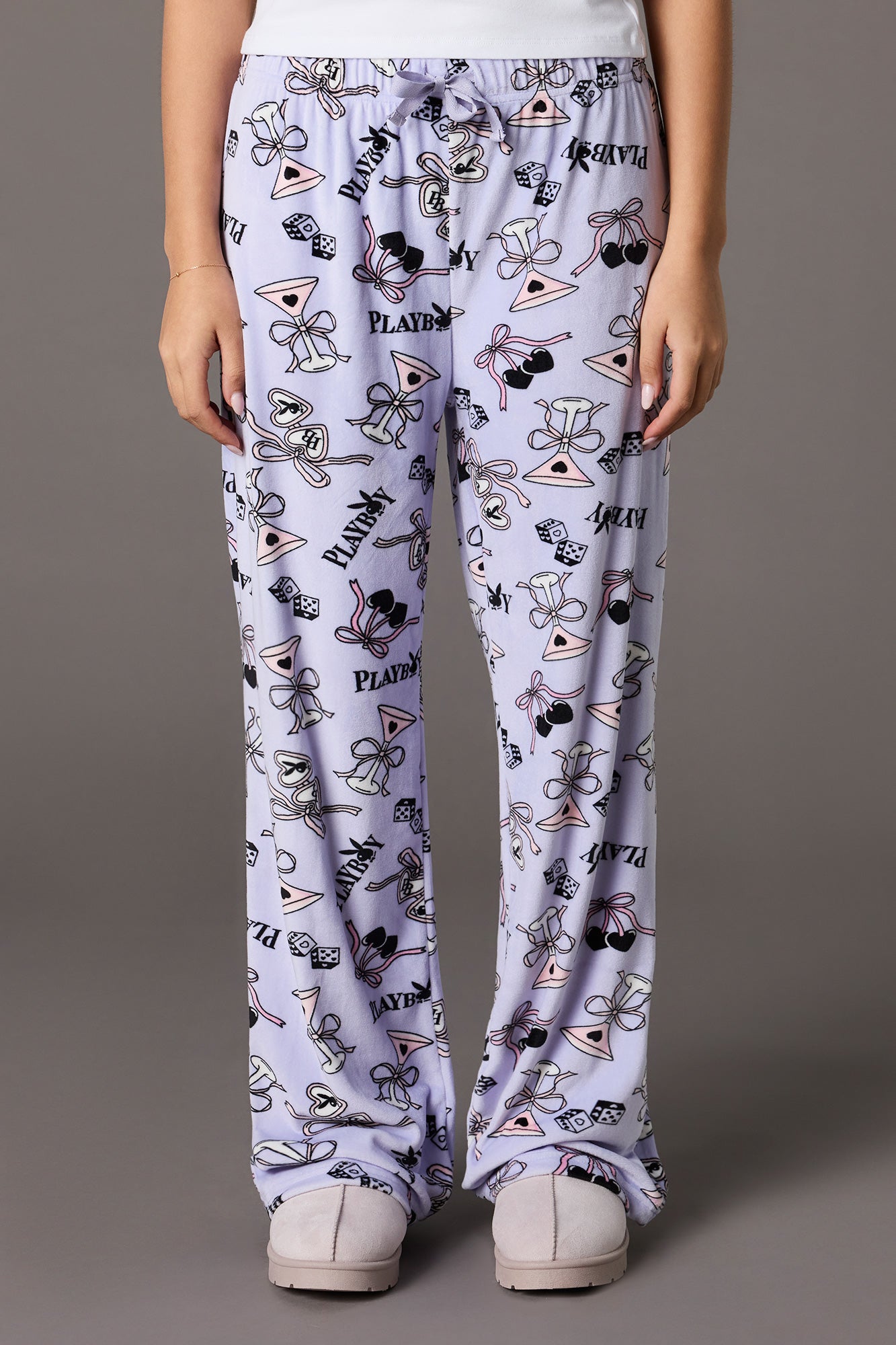 Playboy Velour Printed Pajama Pant