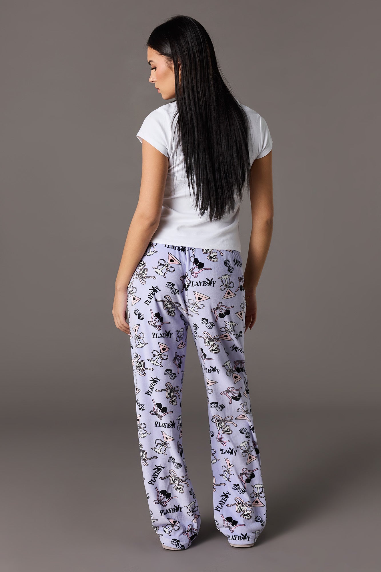 Playboy Velour Printed Pajama Pant