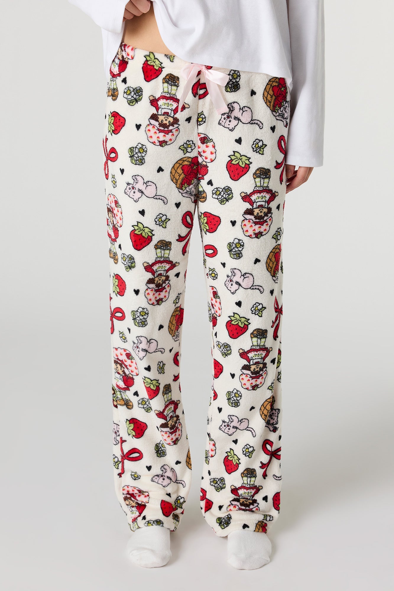 Strawberry Shortcake Print Plush Pajama Pant