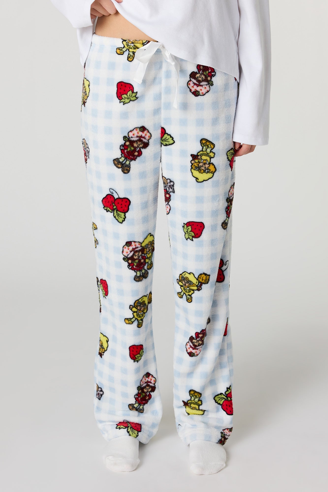 Strawberry Shortcake Print Plush Pajama Pant