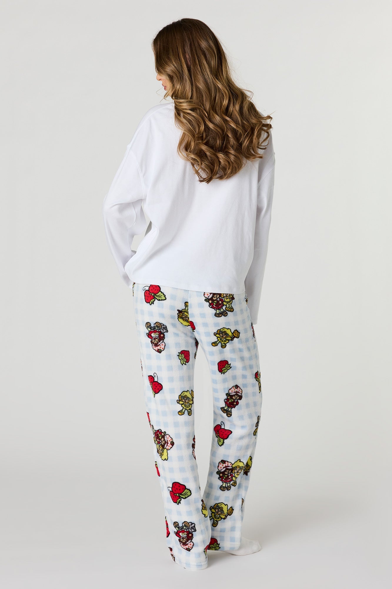 Strawberry Shortcake Print Plush Pajama Pant