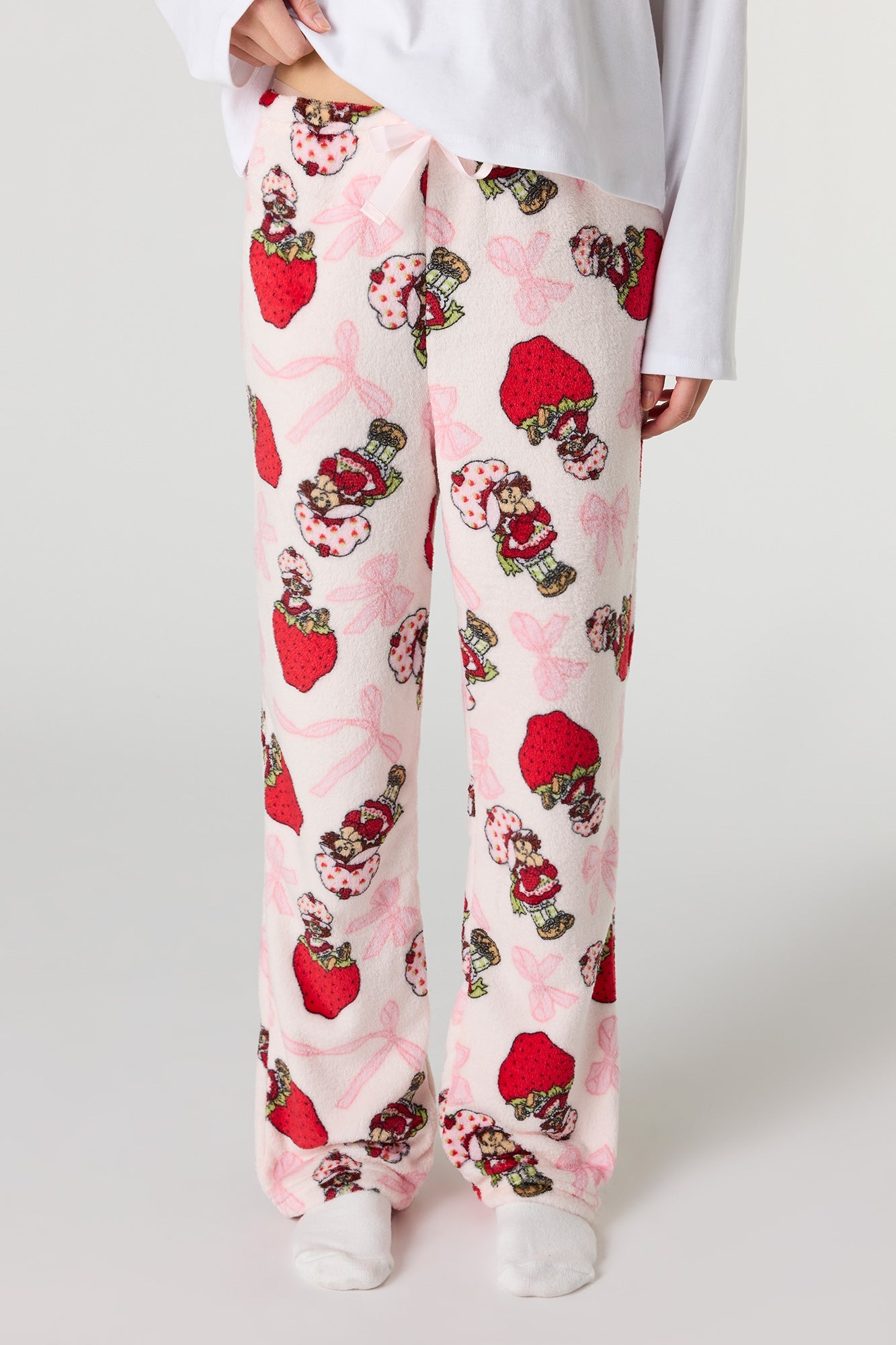 Strawberry Shortcake Print Plush Pajama Pant