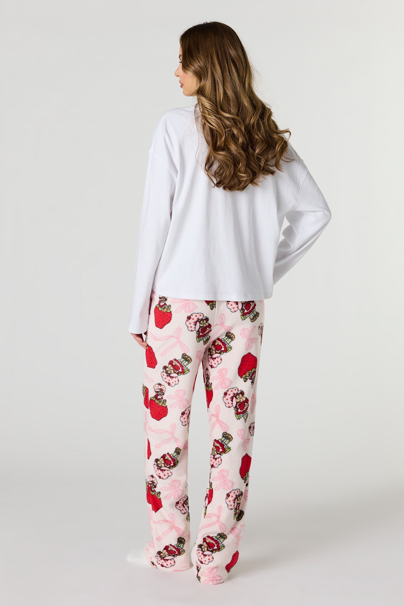 Strawberry Shortcake Print Plush Pajama Pant