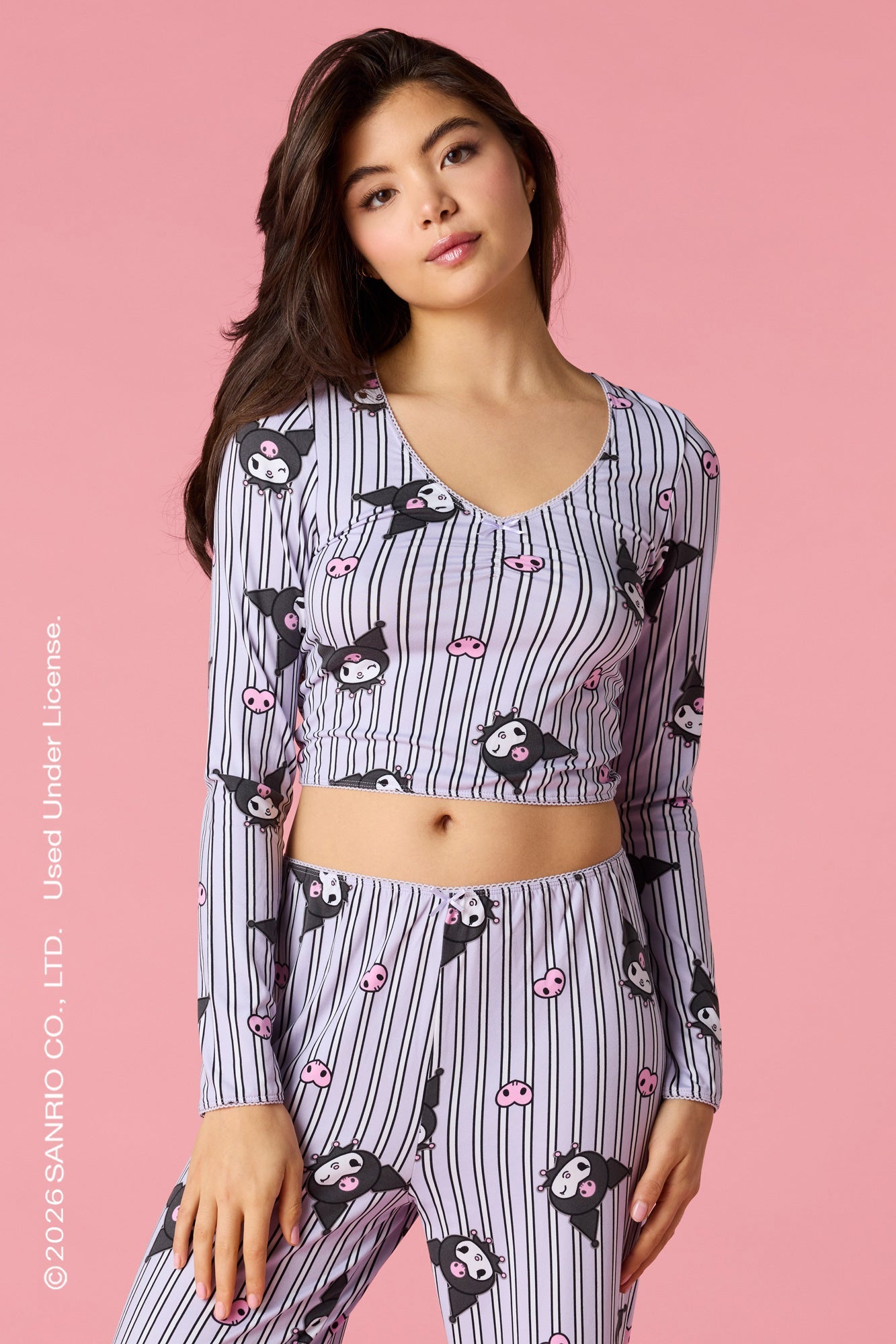 Kuromi™ Long Sleeve Top & Pant Pajama Set