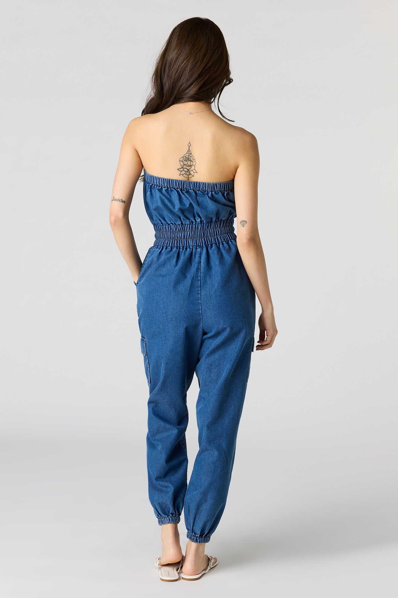 Denim Tube Jumpsuit