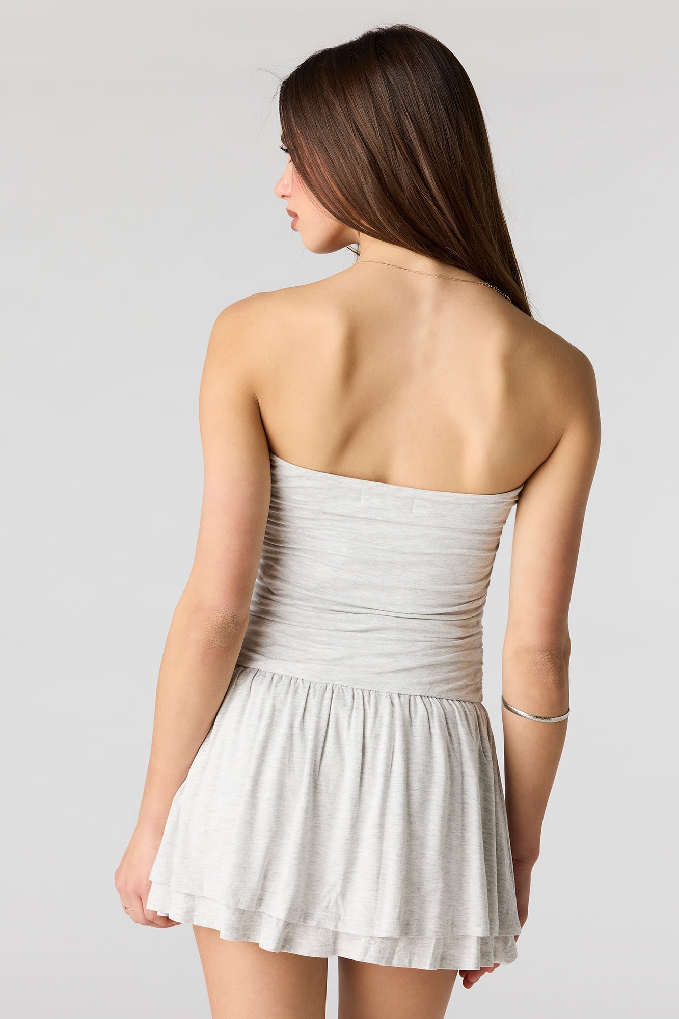Double Layered Tube Romper Dress