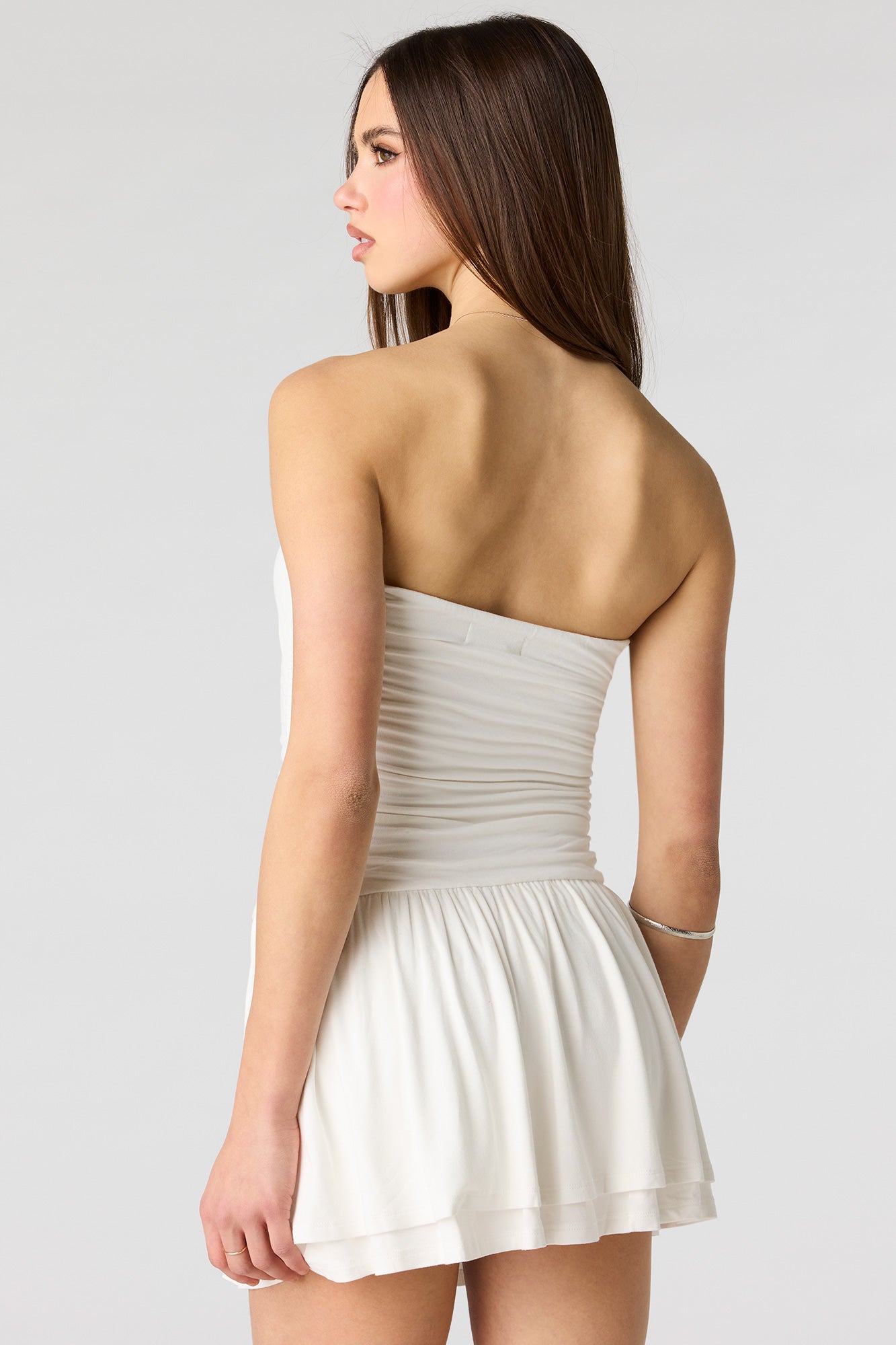 Double Layered Tube Romper Dress