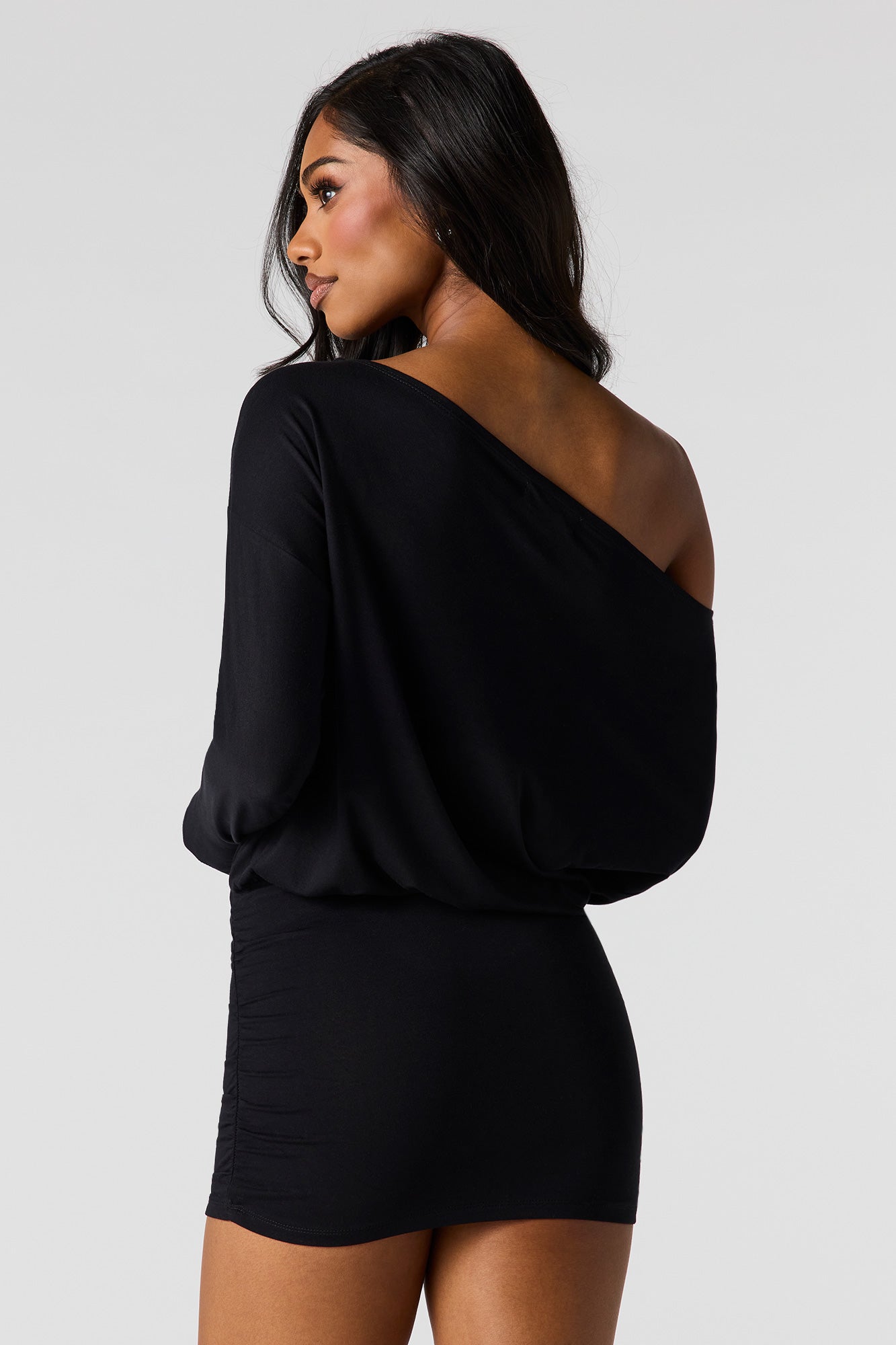 Dolman Long Sleeve Mini Dress