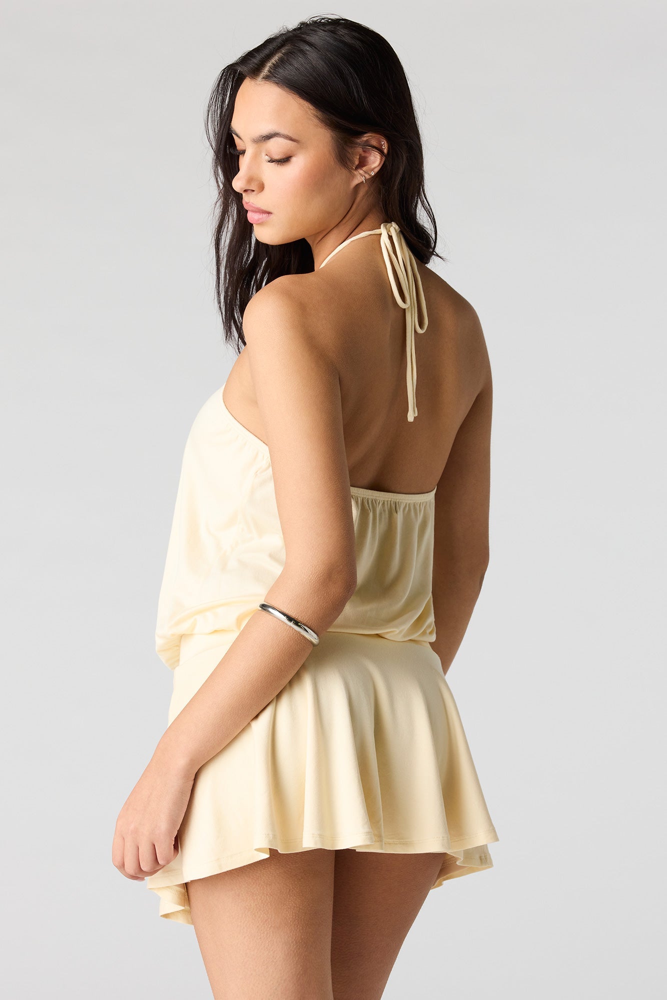 Fit & Flare Mini Halter Dress