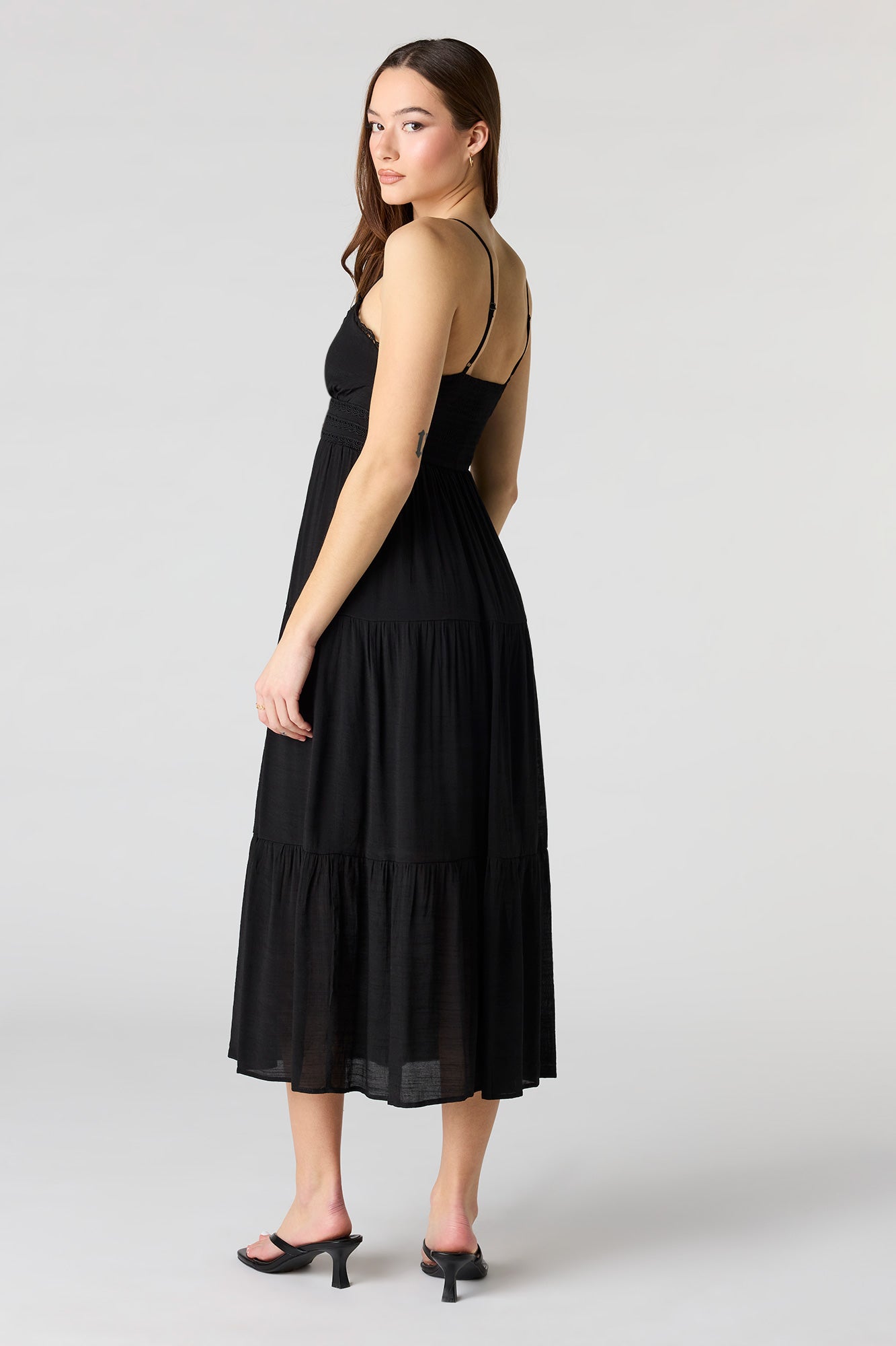 Gauze Babydoll Midi Dress