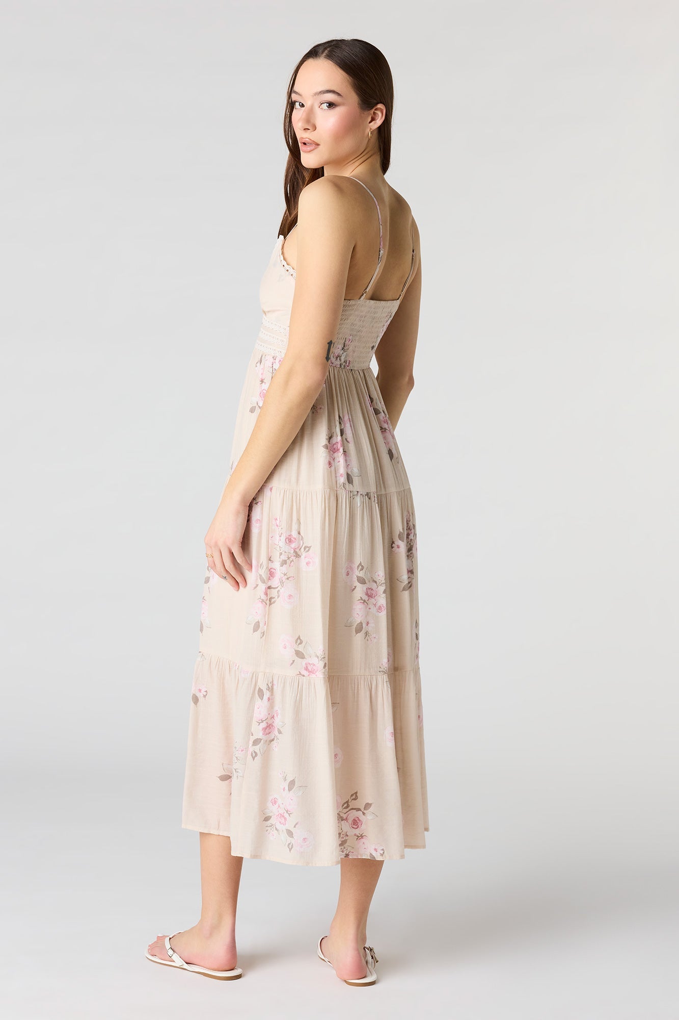 Gauze Babydoll Midi Dress