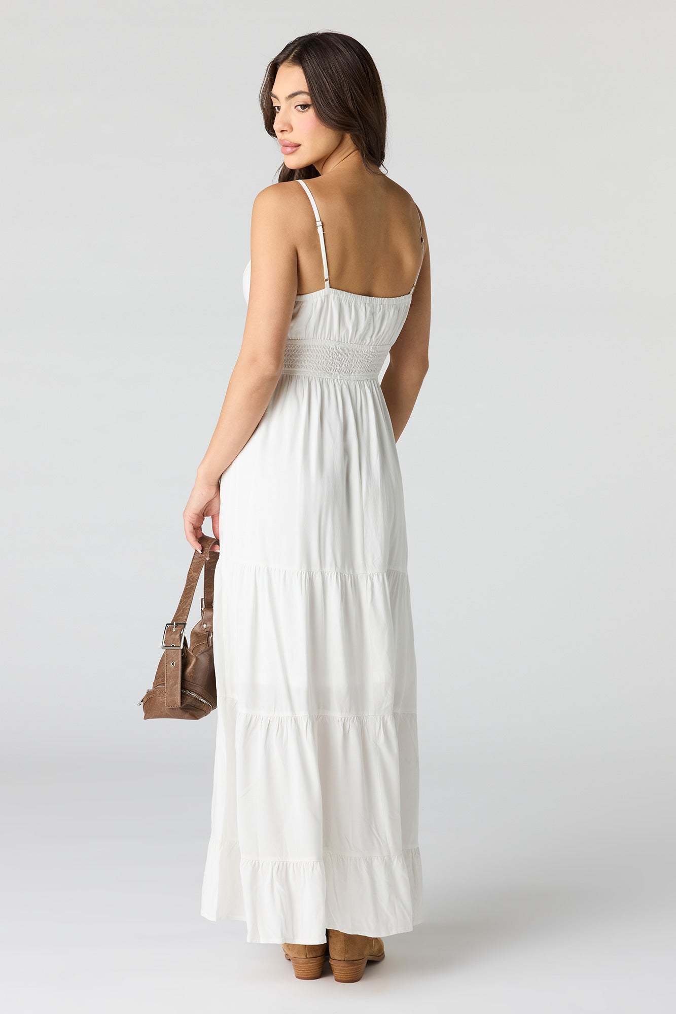 Bow Front Tiered Maxi Dress