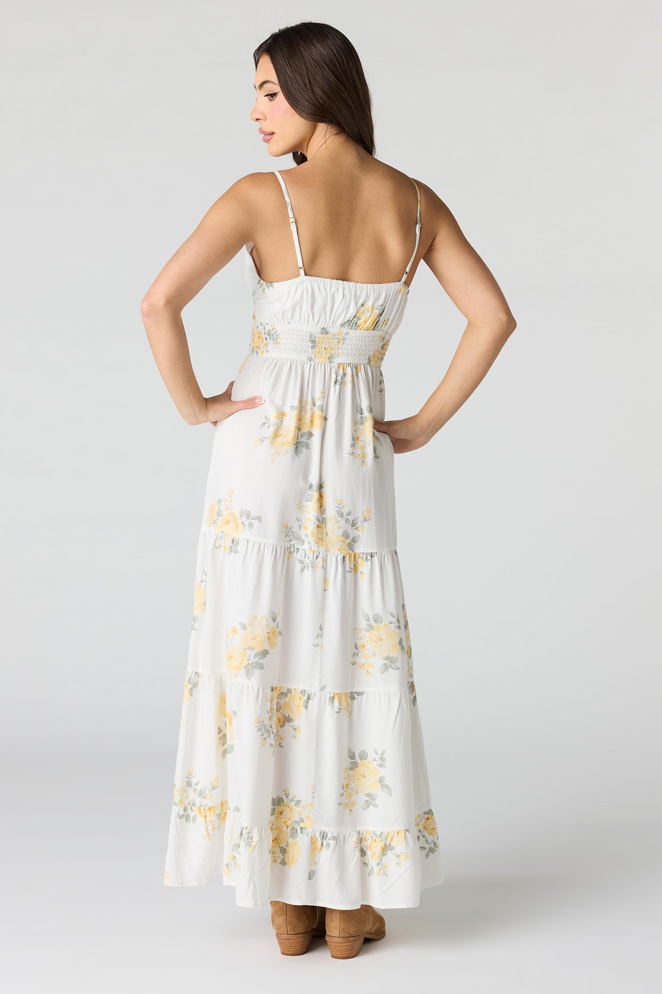 Bow Front Tiered Maxi Dress