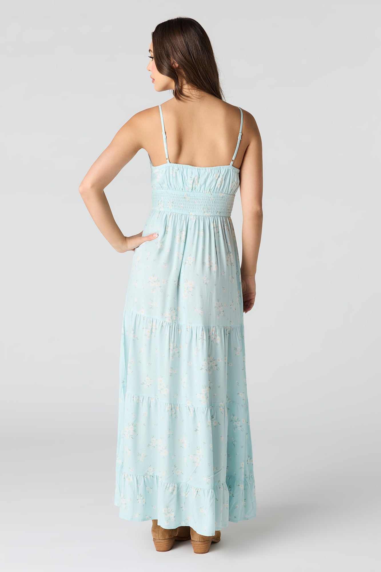 Bow Front Tiered Maxi Dress