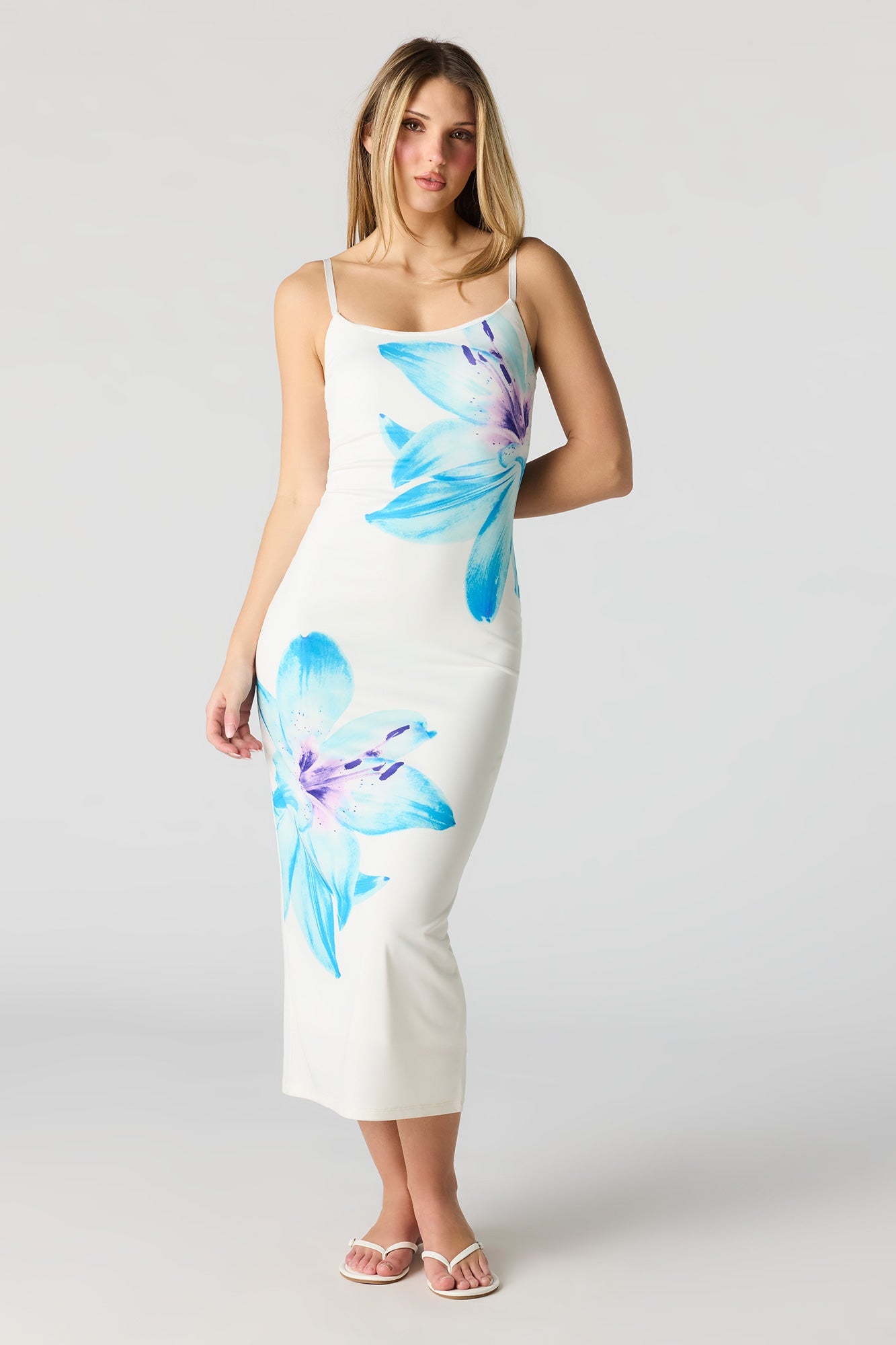 Braless Bodycon Midi Dress